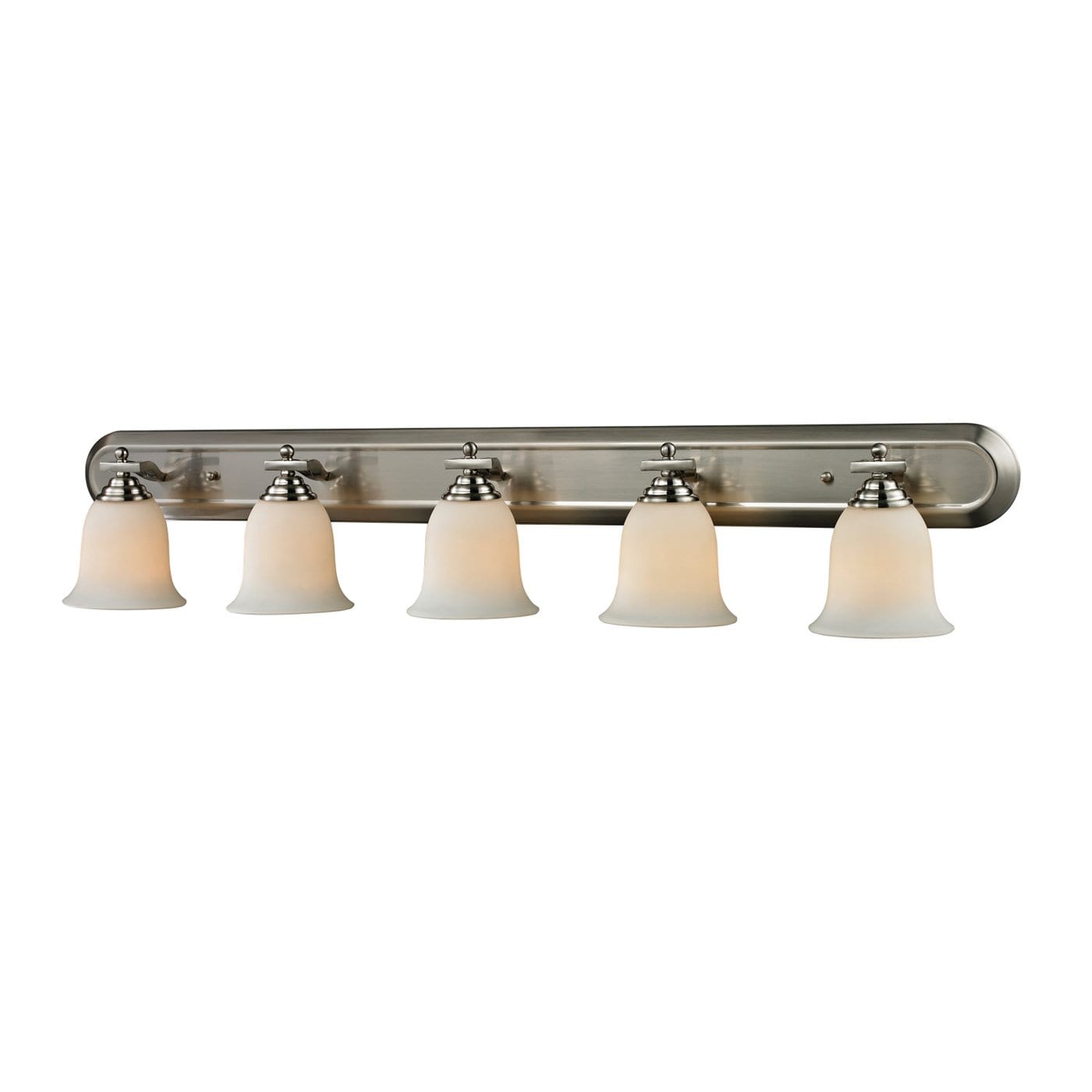 Z-Lite 704-5V-BN Lagoon 48-in 5 -Light Brushed Nickel Transitional Vanity light