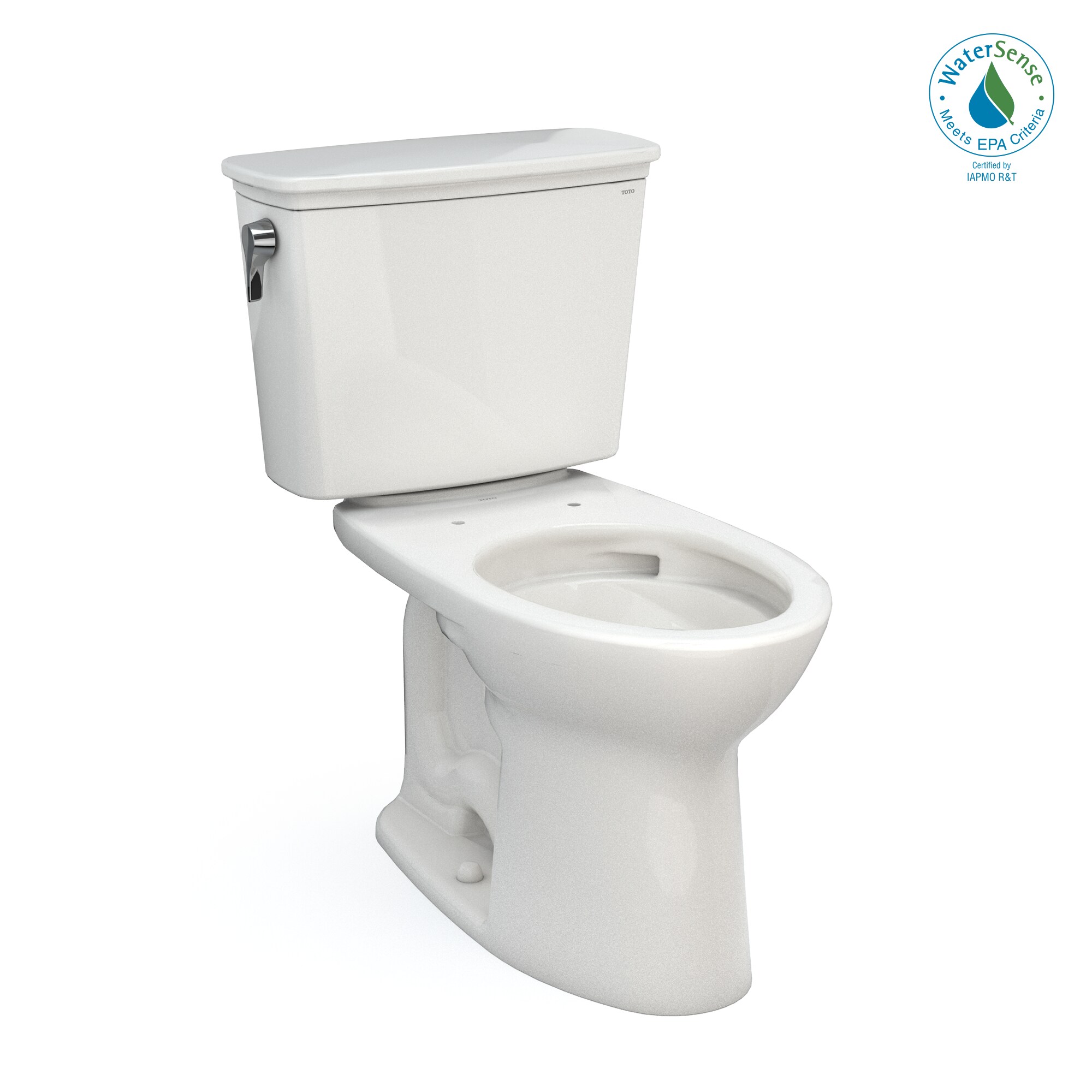 TOTO CST786CEG-11 Drake Colonial White Single Elongated Standard height 2-piece Toilet 12-in Rough-In WaterSense 1.28 GPF