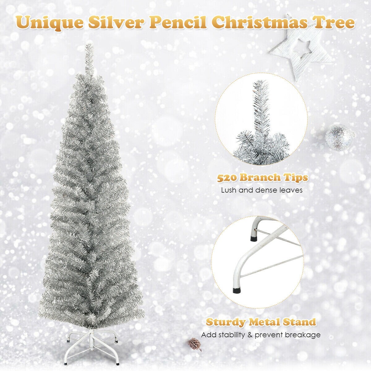 WELLFOR GD-X4Y0T-GN Artificial-Christmas-Trees - View #8