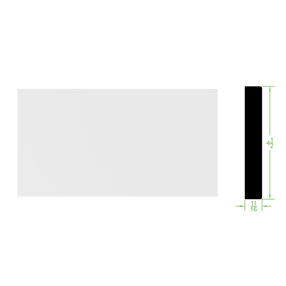 TRIMFINITY 58423 11/16-in x 4-1/2-in x 8-ft Finished Polystyrene Casing