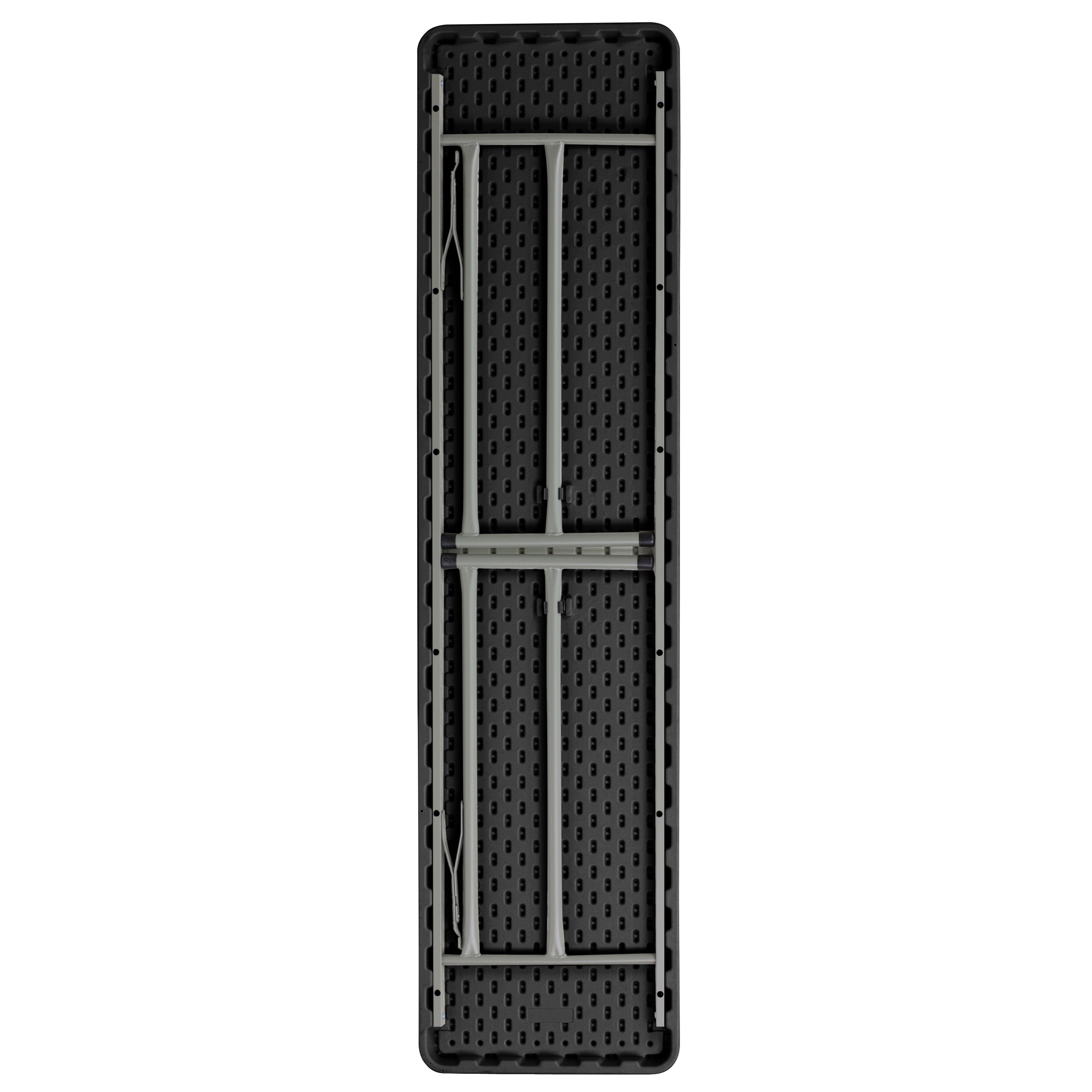 Black Rectangular Plastic Folding Training and Event Table
