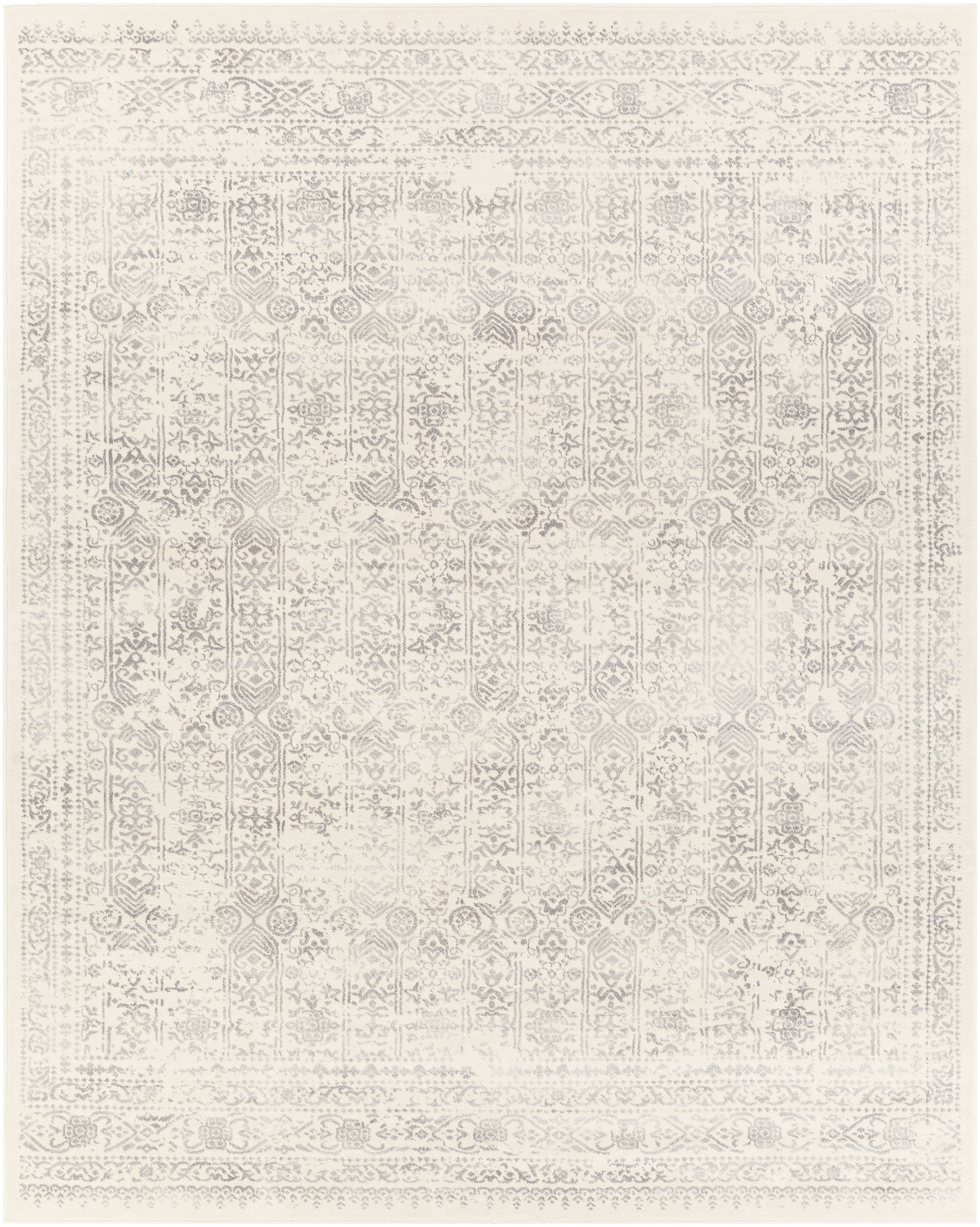 Gray Reversible Stain-Resistant Synthetic 8' x 10' Rug