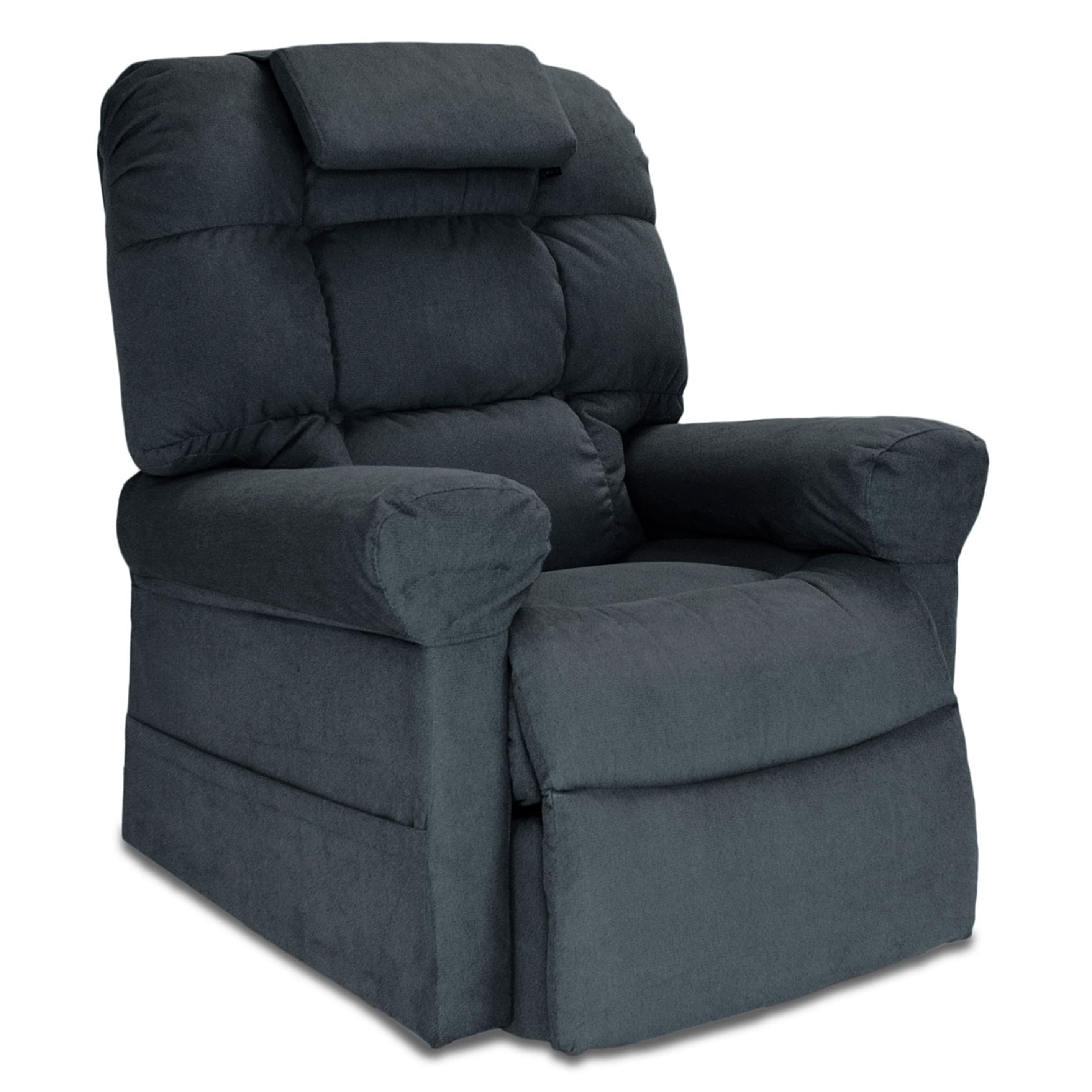 WiseLift Dusk Blue Upholstered Powered Reclining Zero Gravity Recliner ...