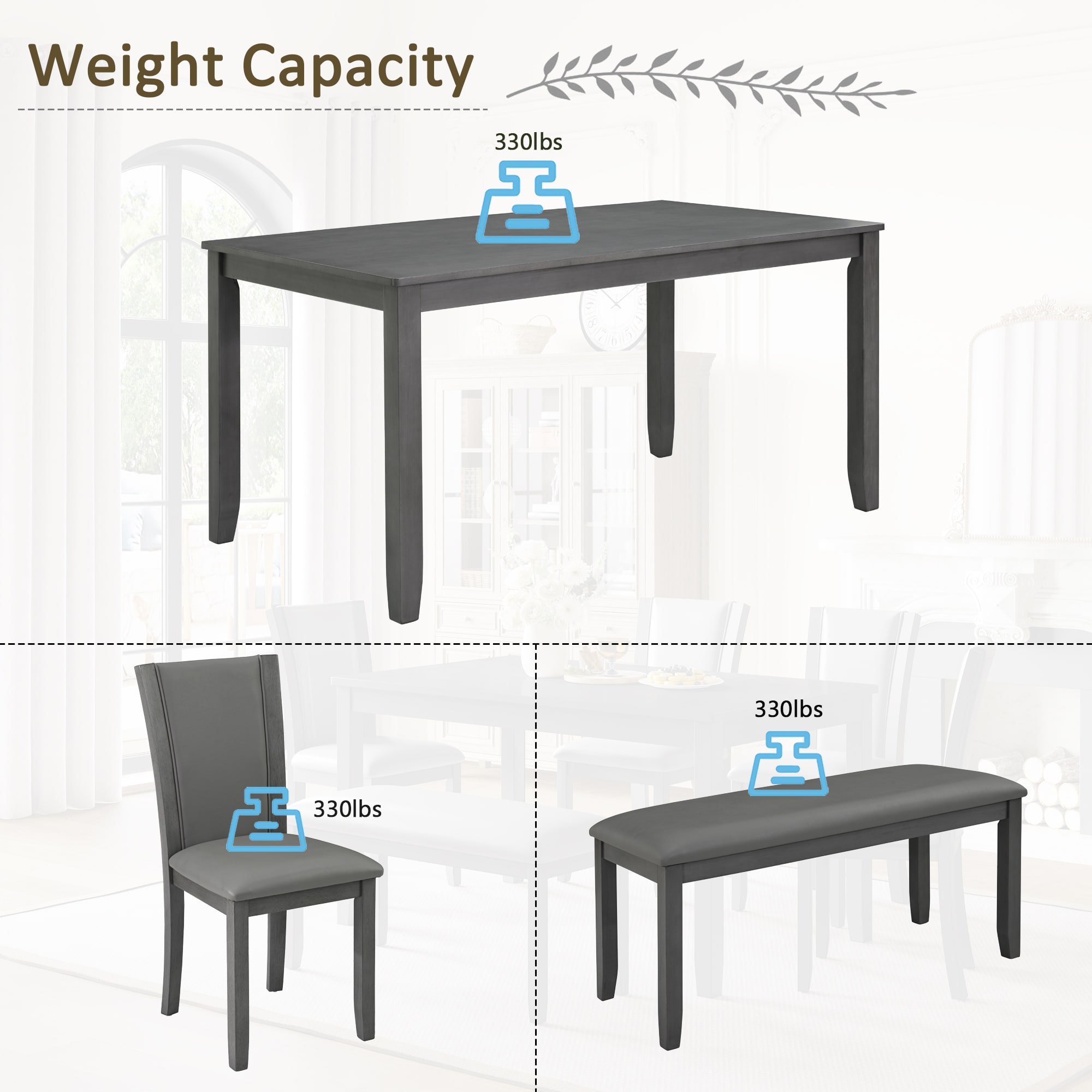 SINOFURN SYA330114GY Dining-Sets - View #7