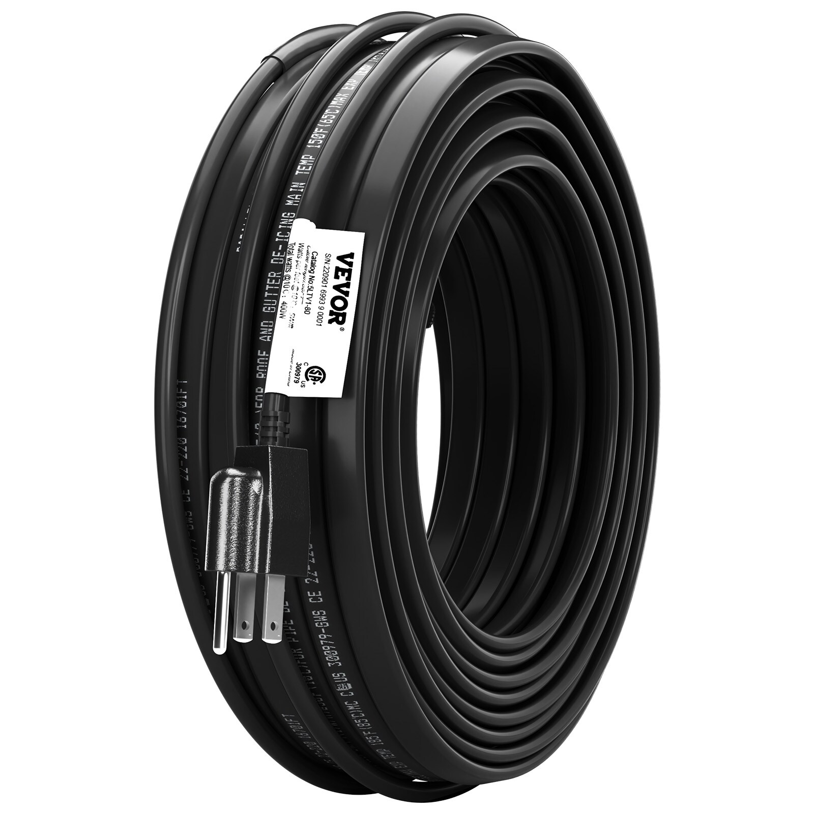 VEVOR 999-in x 30-ft Pipe Heat Cable at