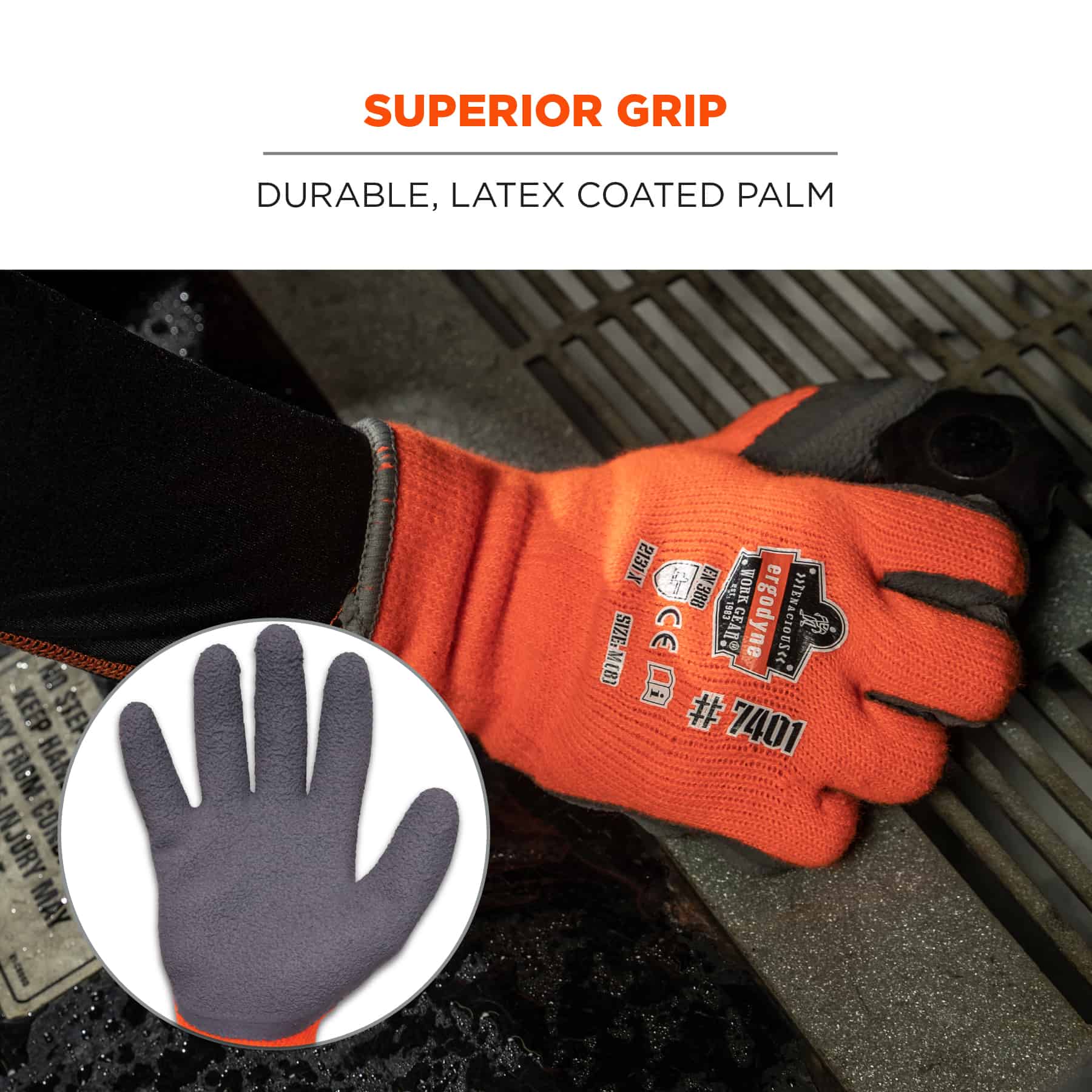 Mad Grip XX-large Gray Rubber Gardening Gloves, (1-Pair) in the Work Gloves  department at