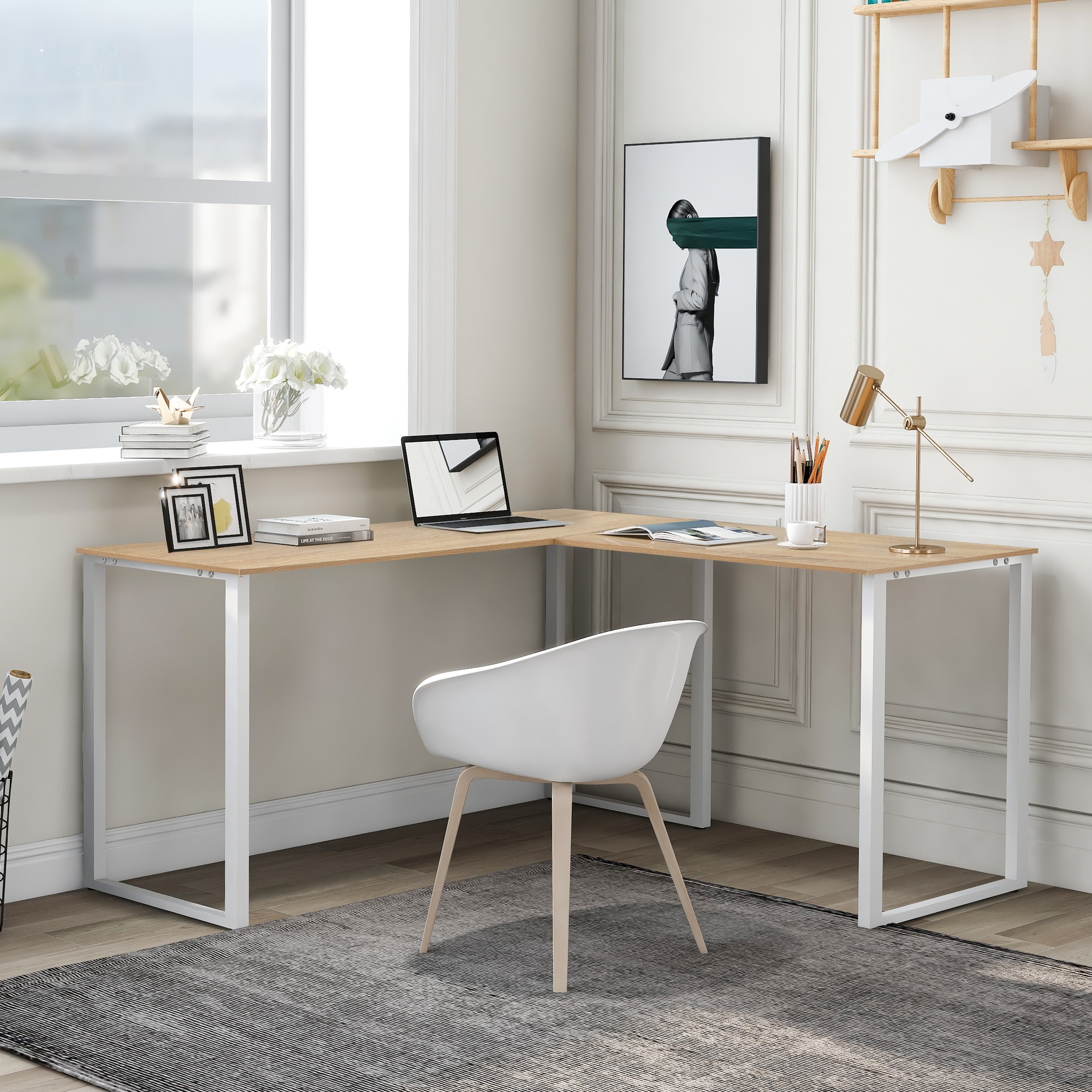 CASAINC BH-129AAA 58-in Brown Modern/Contemporary Computer Desk