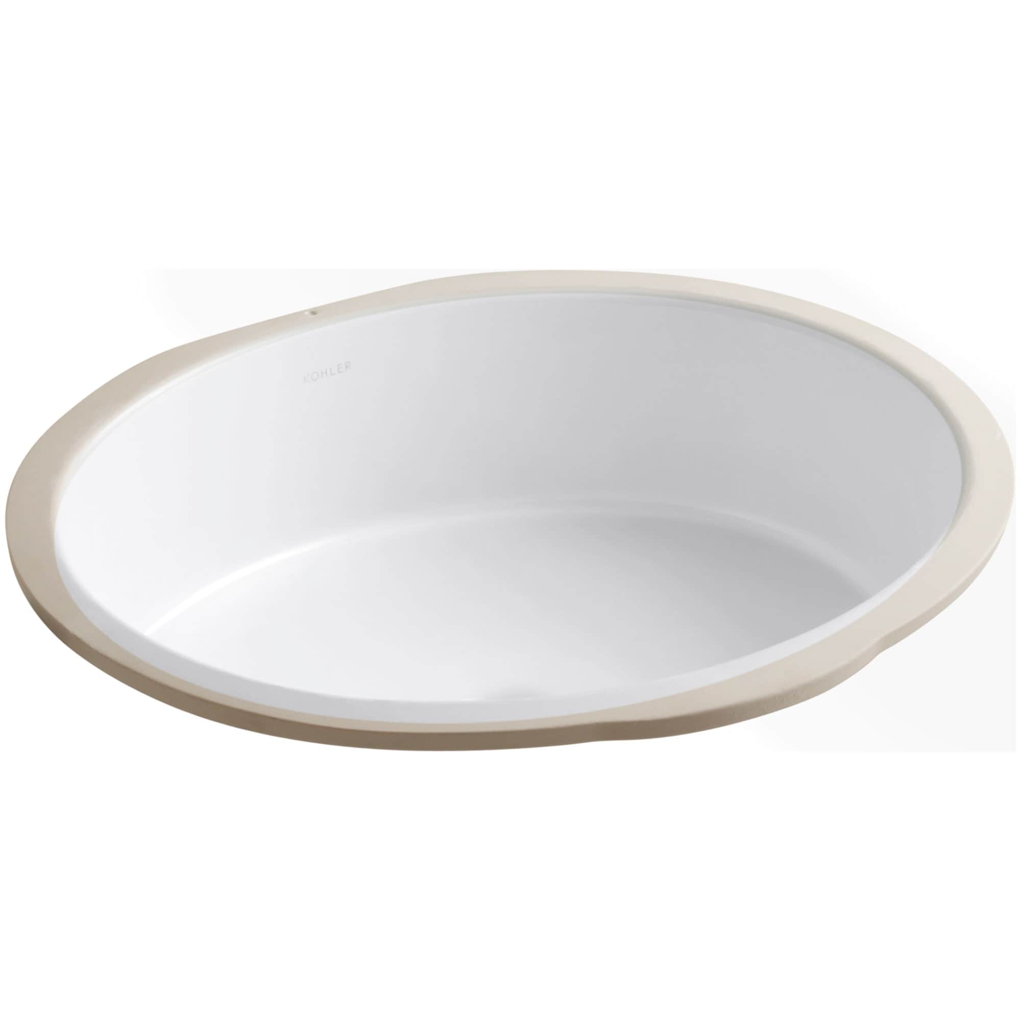 Elegant Verticyl White Ceramic Oval Undermount Bathroom Sink