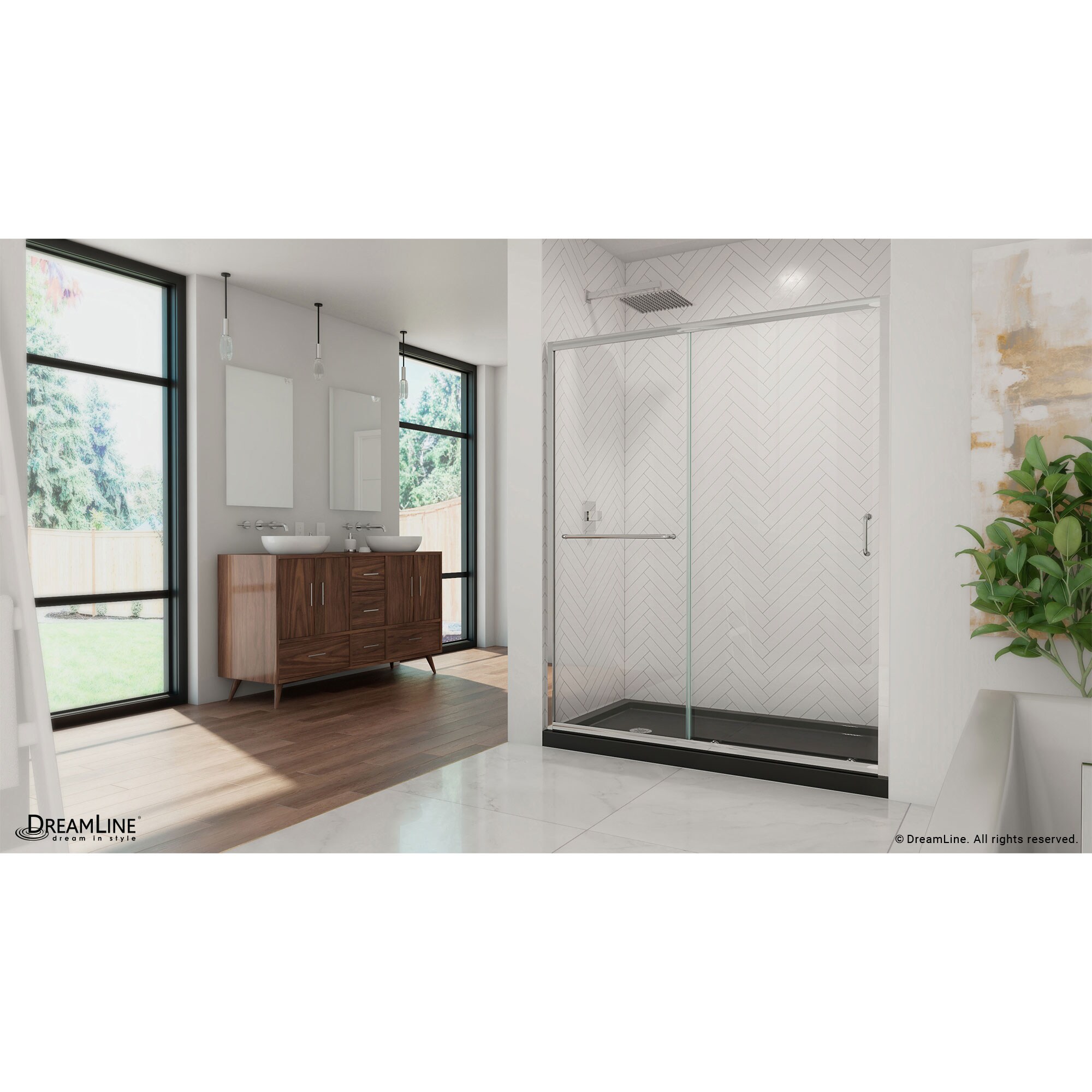 DreamLine DL-6973L-88-01 Alcove-Shower-Kit - View #3