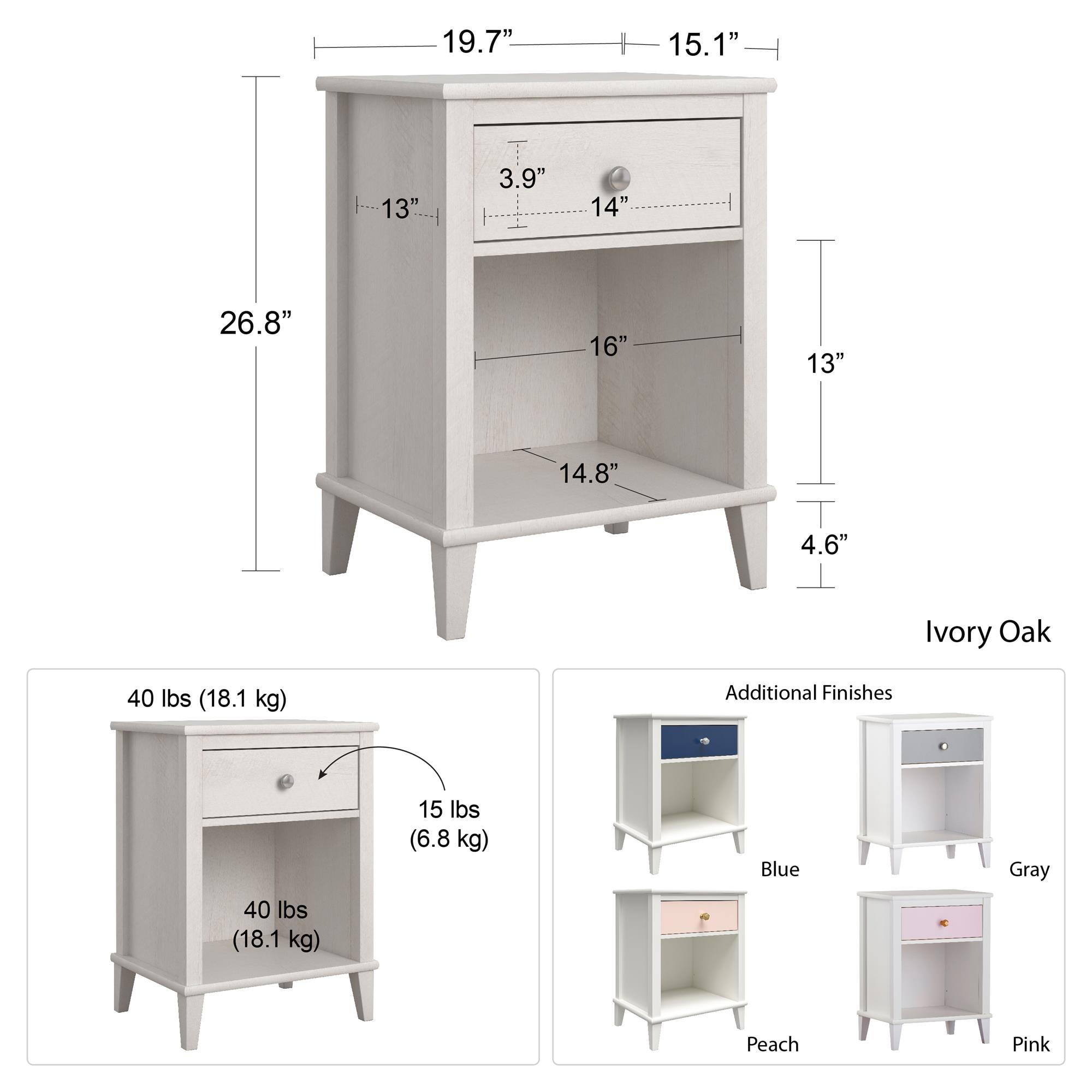 Ameriwood Home Monarch Hill Poppy Peach Nightstand in the Nightstands ...