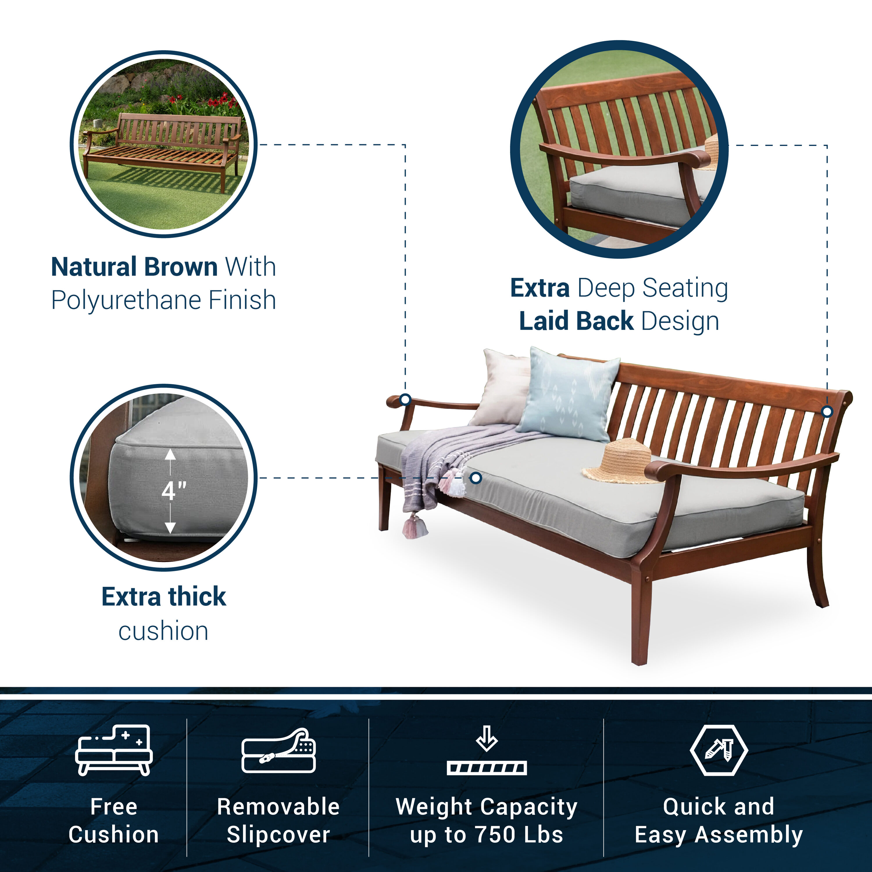 Cambridge Casual 460071-HW-NT-OY-XX Patio-Sofas-Daybeds - View #6