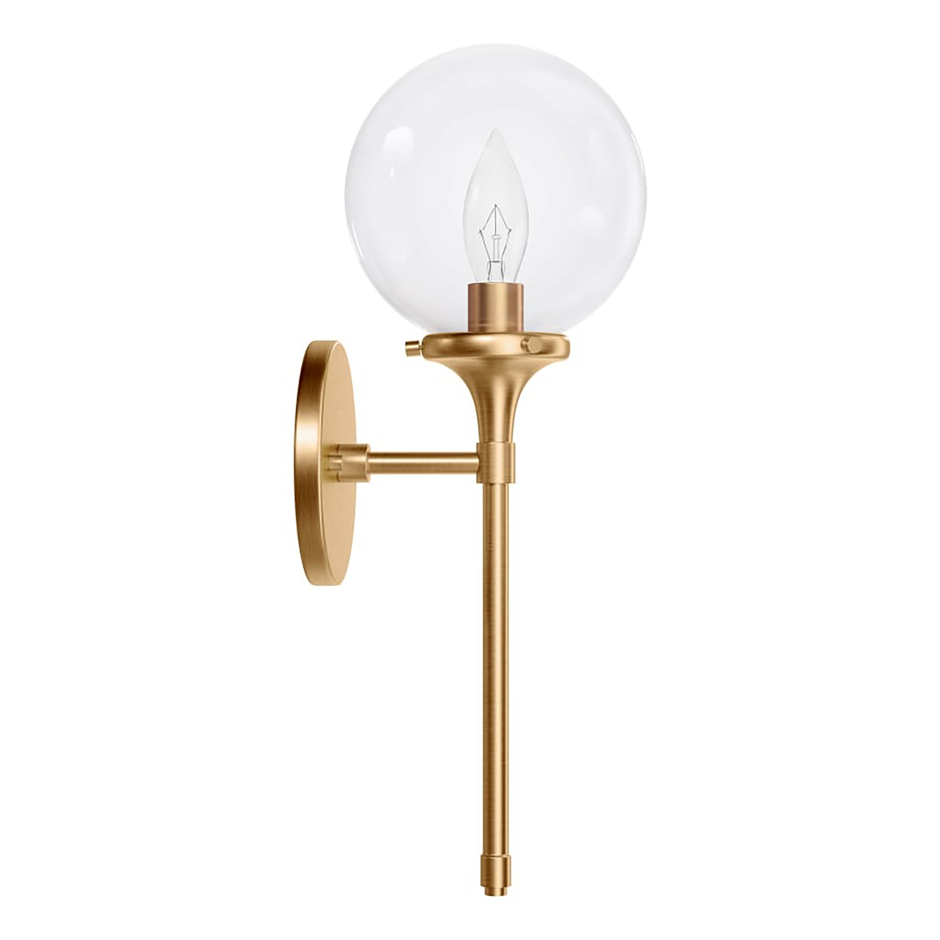 Signature Hardware Alfaro Wall Sconce Single light - Brushed Gold ...