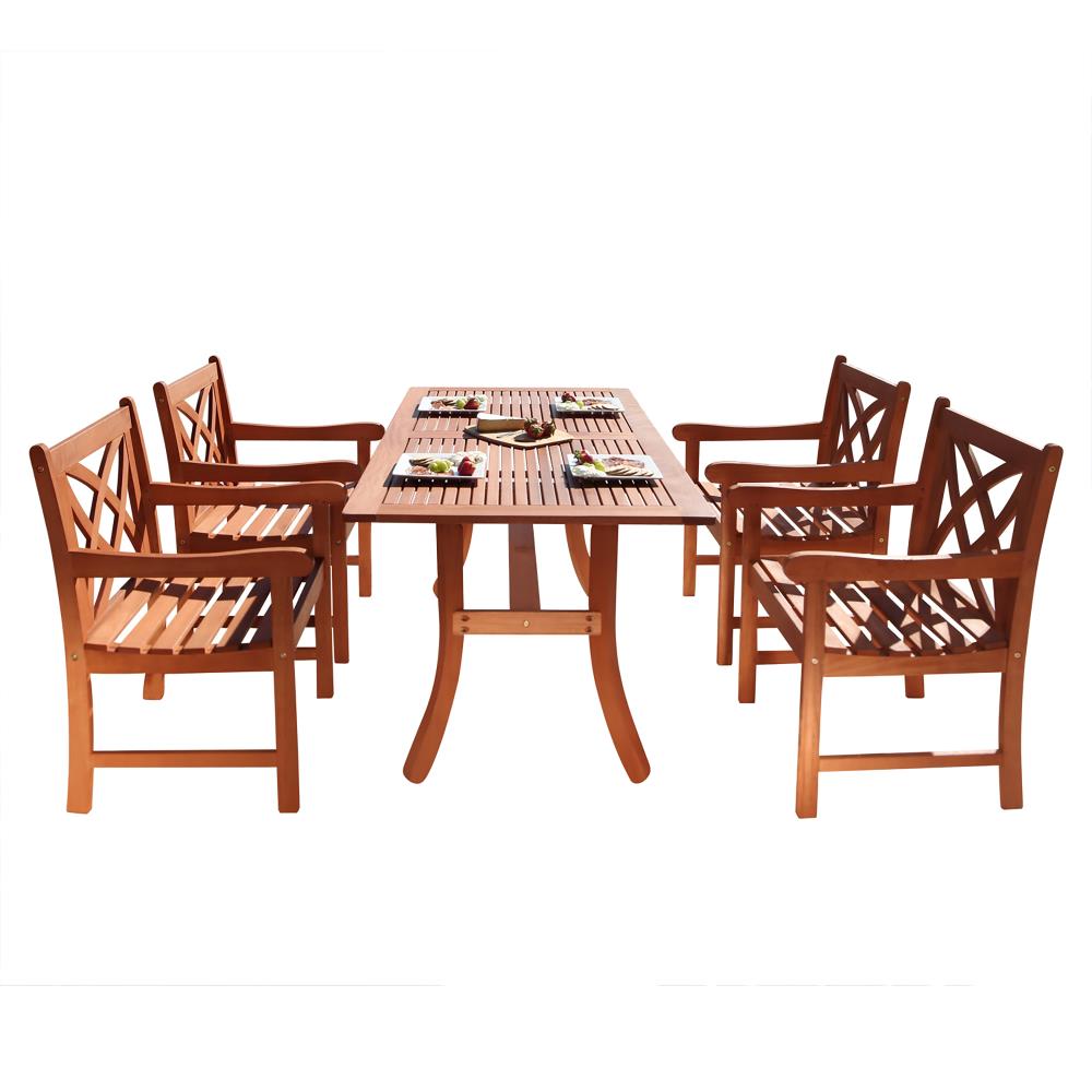 vifah malibu 5 piece dining set