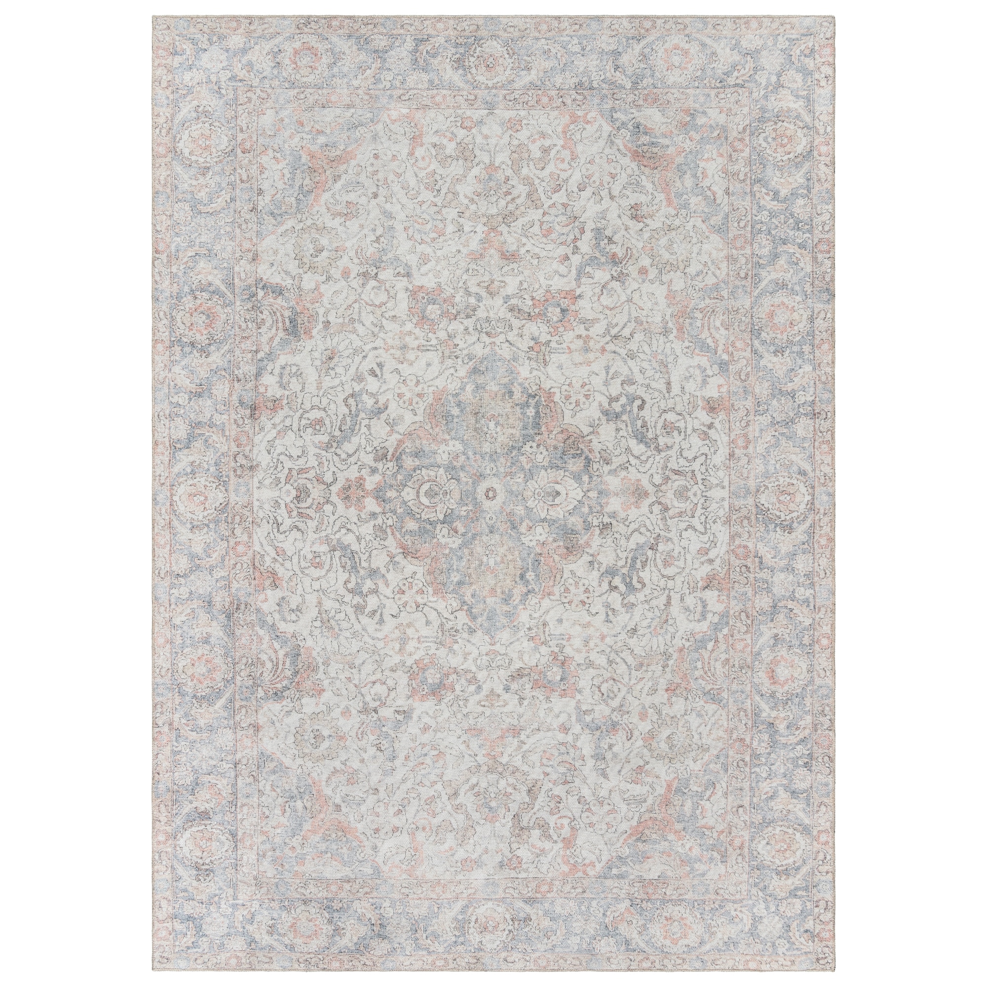 Thomasville Loomed Ivory Rectangular Indoor Moroccan Machine Washable Area Rug - Pet Friendly