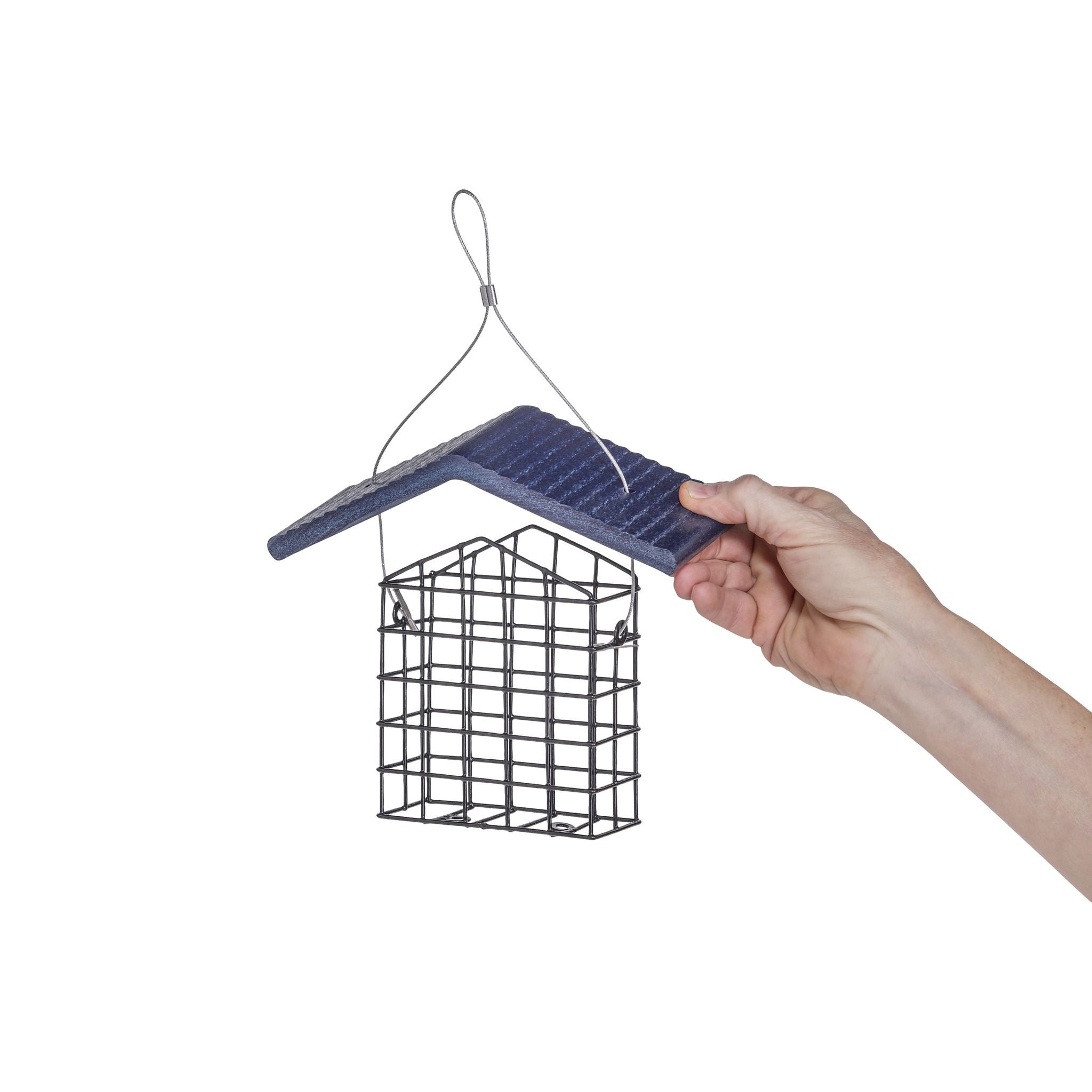BIRDS CHOICE Single Suet Feeder with Recycled Patriot Roof in the Bird ...