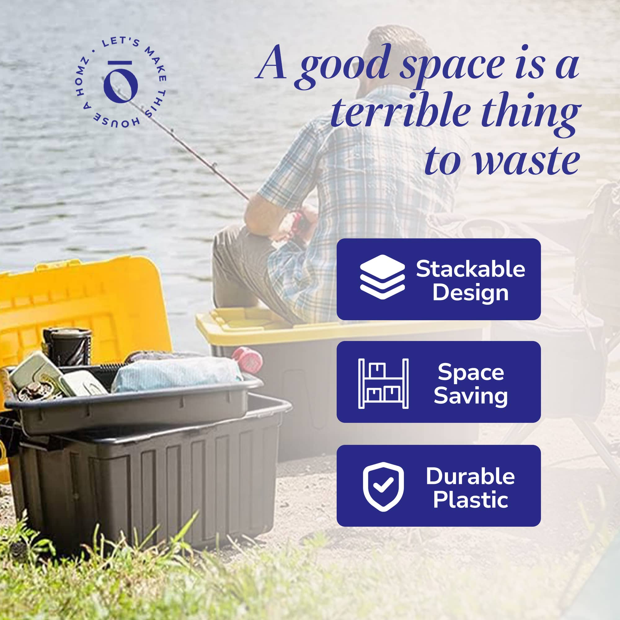 Homz Products 404218 Plastic-Storage-Totes - View #5