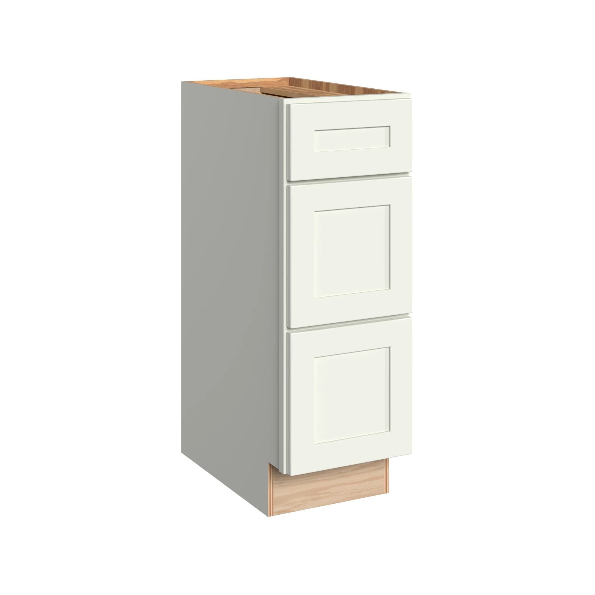 KraftMaid Momentum VBD122134.3G71 Deveron 12-in Dove White Bathroom Vanity Base Cabinet without Top