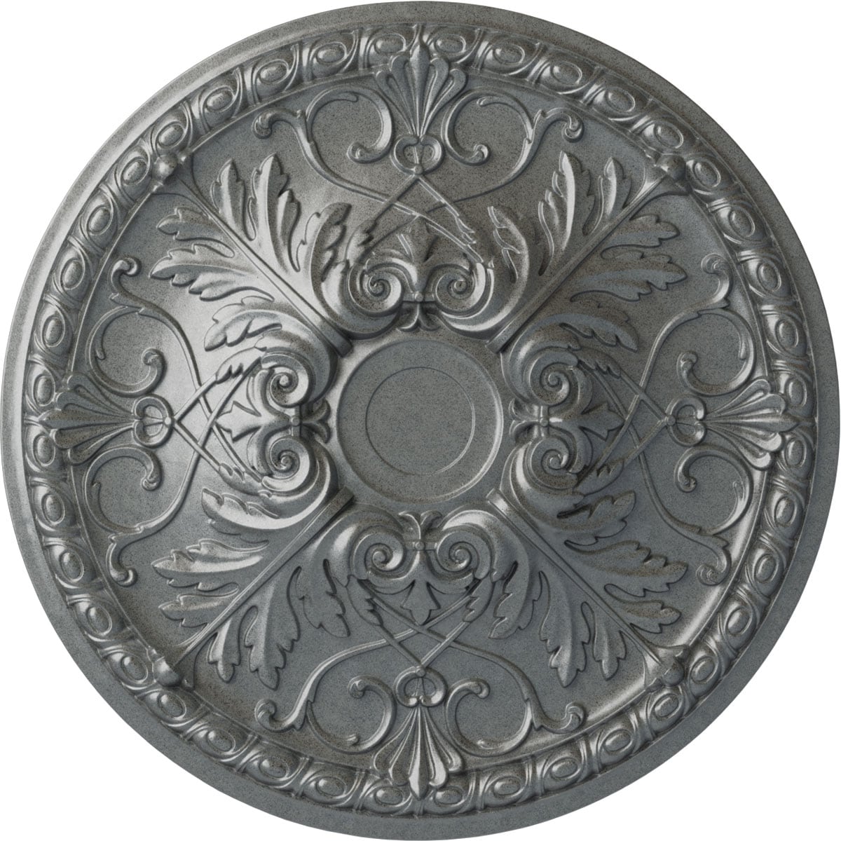 Ekena Millwork CM32TNPLS Tristan 32.375-in W x 32.375-in L Painted Platinum Polyurethane Whole Ceiling Medallion