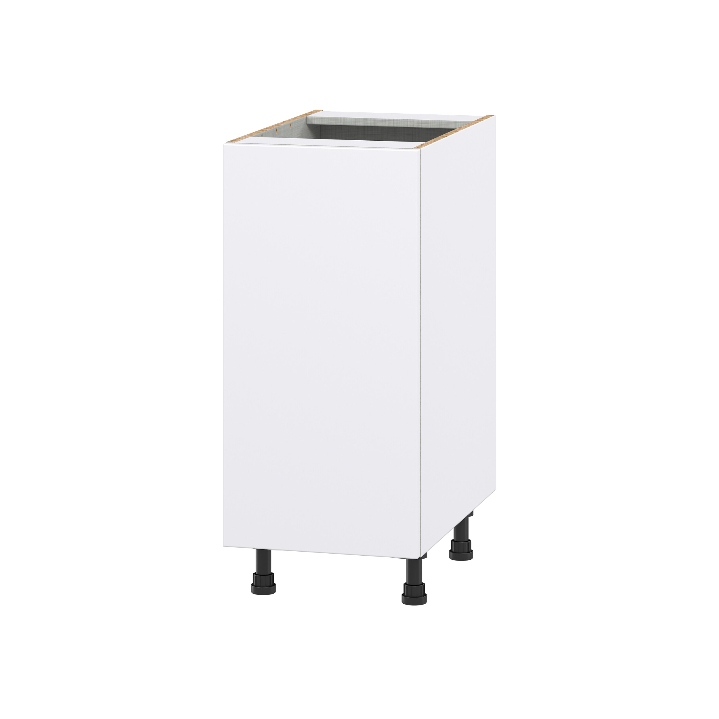Hugo&Borg DSB15FHI3(L/R)-LA Lasalle 15-in W x 34.5-in H x 24-in D Bright White Slab 3 -Drawers Base Fully assembled Cabinet (Flat Panel Slab)