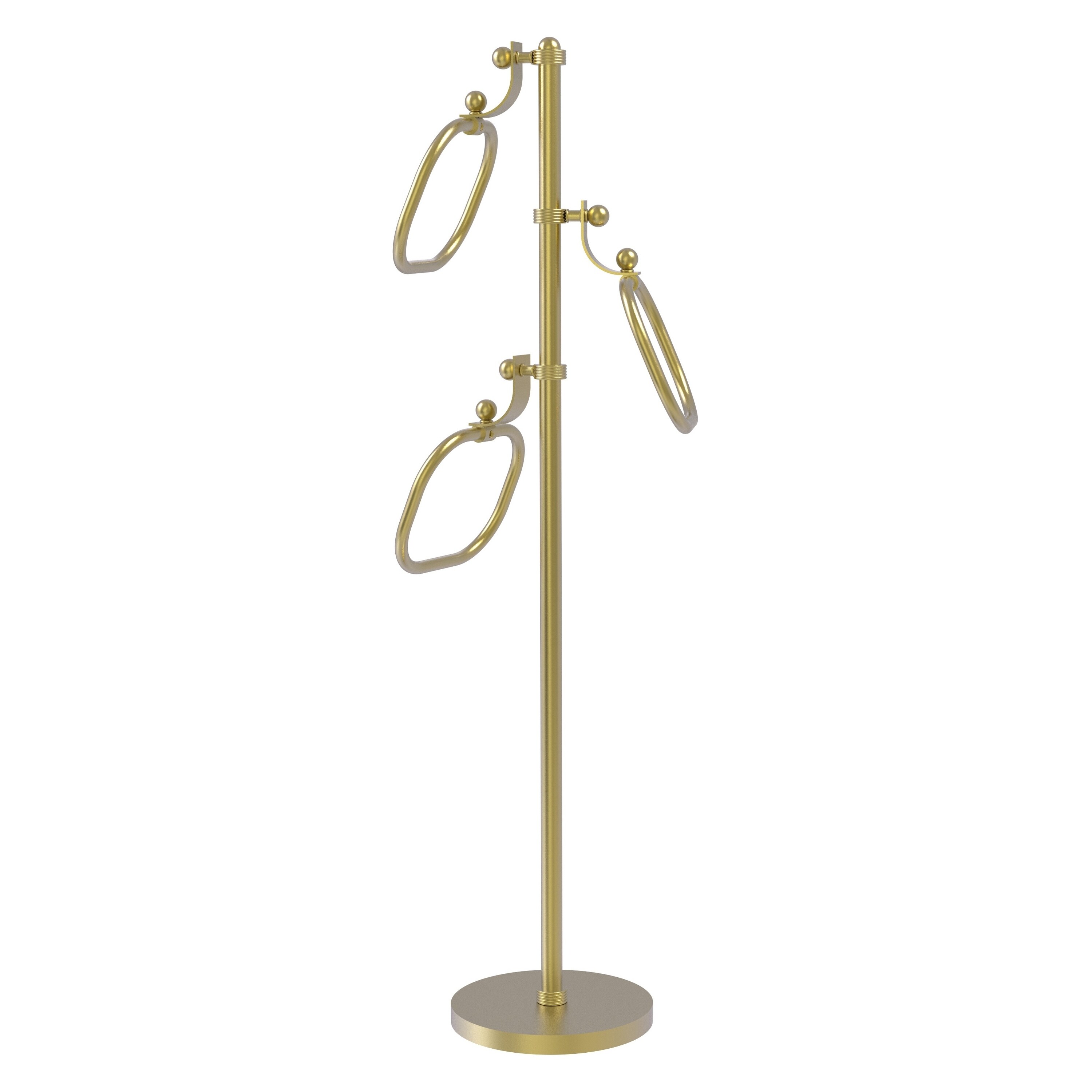 Allied Brass TS-83G-SBR Satin Brass Freestanding floor Single Towel Ring