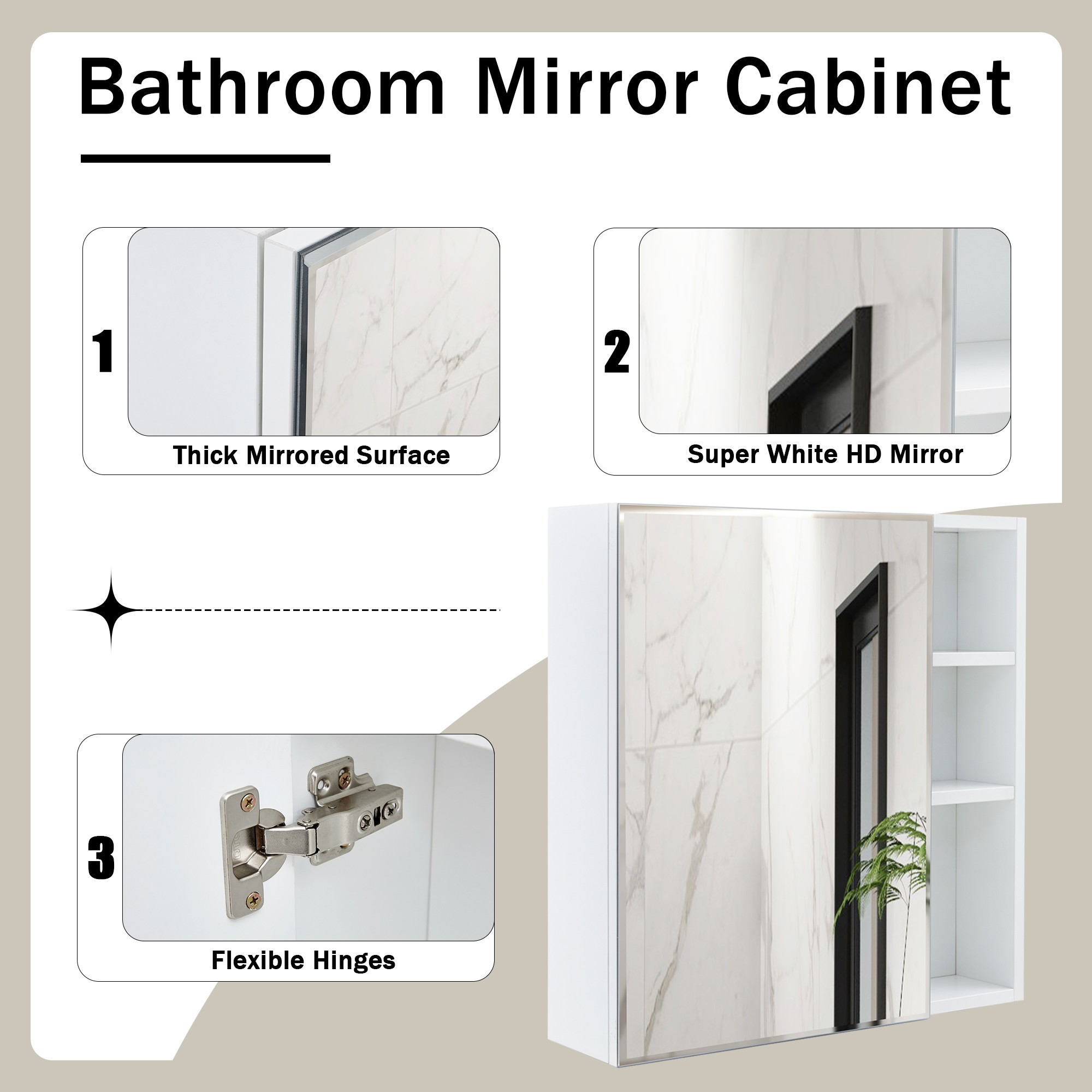 ToolCat BZ-2-44-JYG Bathroom-Medicine-Cabinets - View #6
