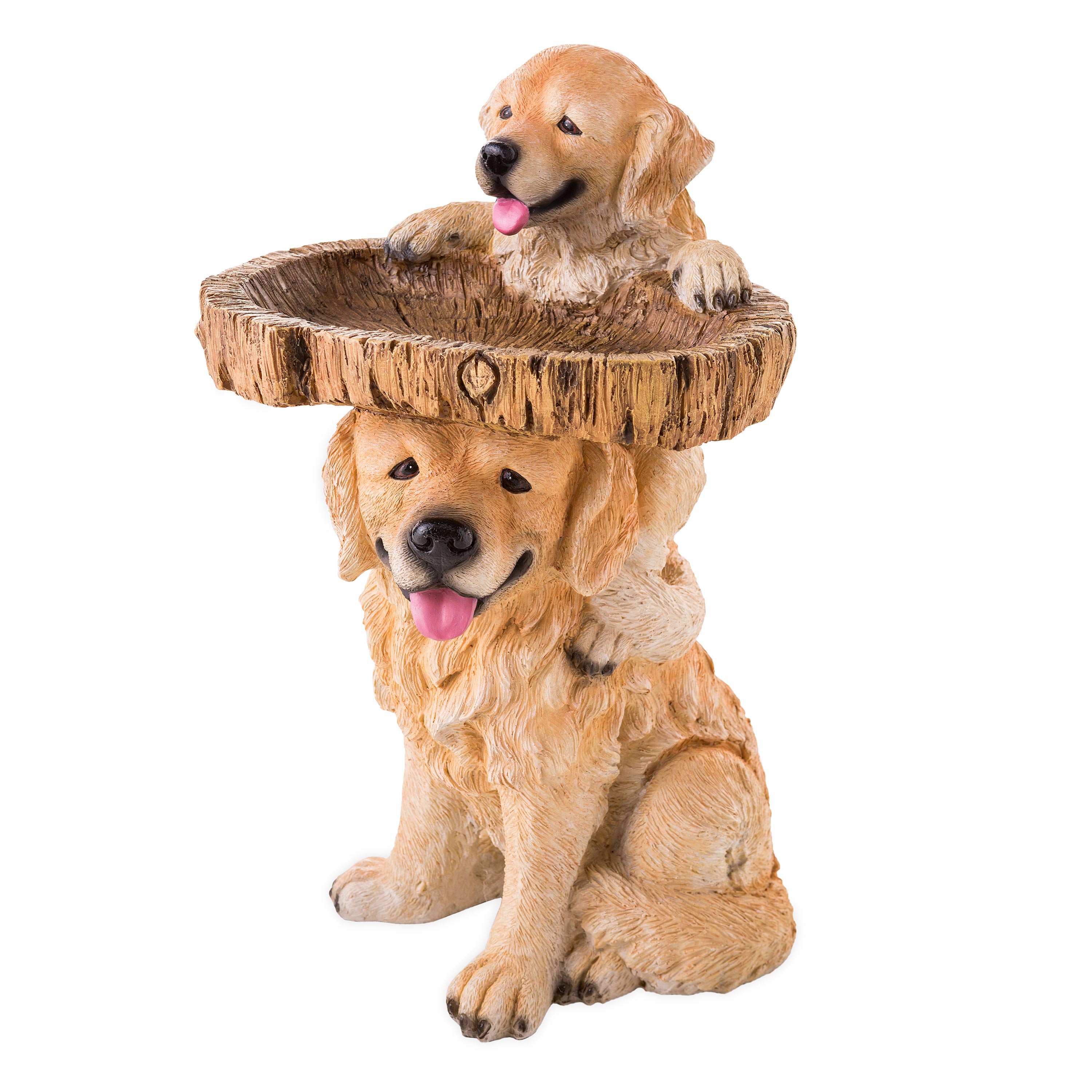 Evergreen 59H65 21.75-Inches H Yellow Resin Complete birdbath