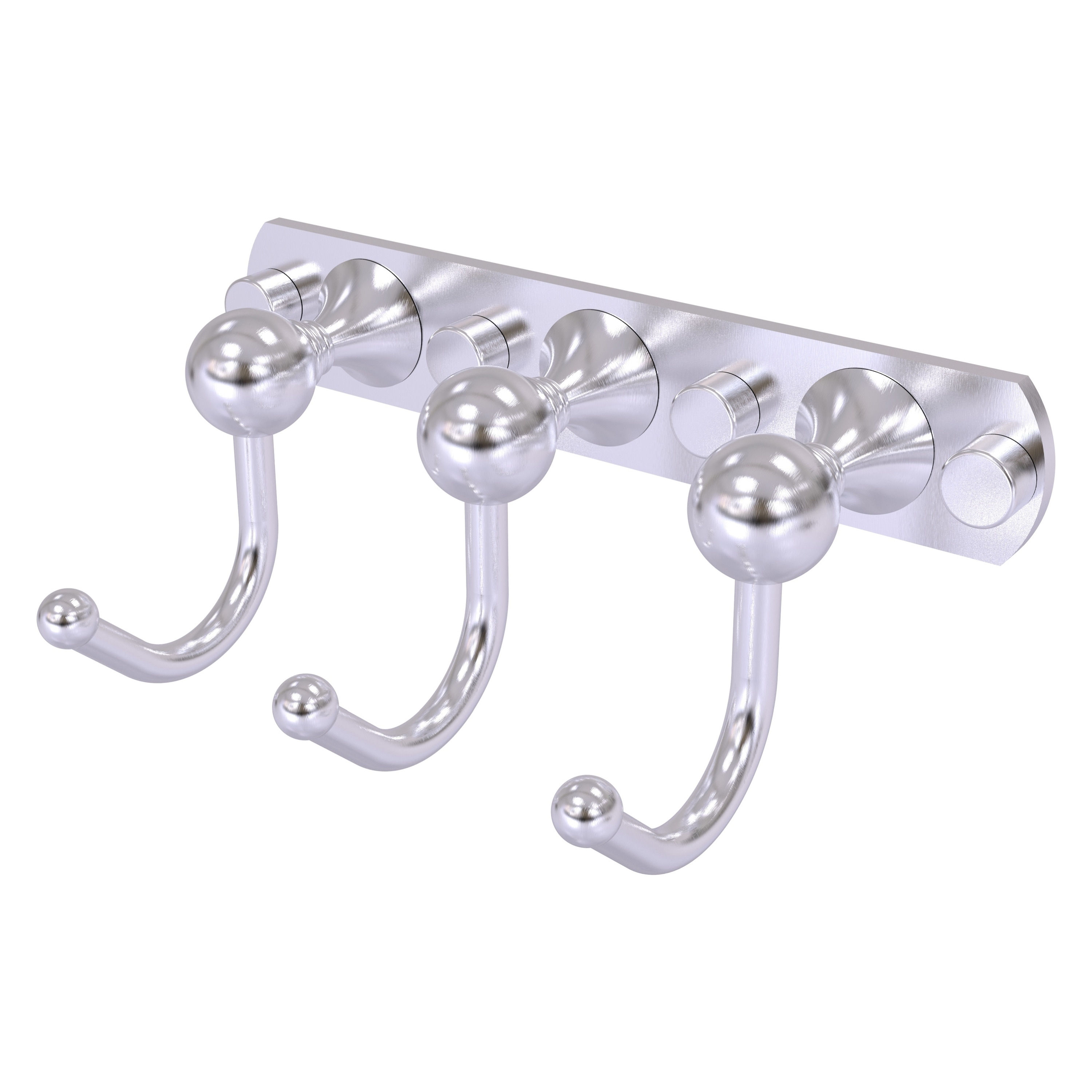 Allied Brass SL-20-3-SCH Shadwell Satin Chrome Triple -Hook Wall mount Towel Hook