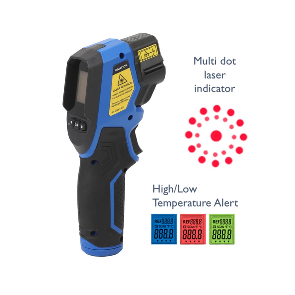 Kobalt Non-contact Lcd Multi Dot Laser Infrared Thermometer in the Infrared  Thermometer department at