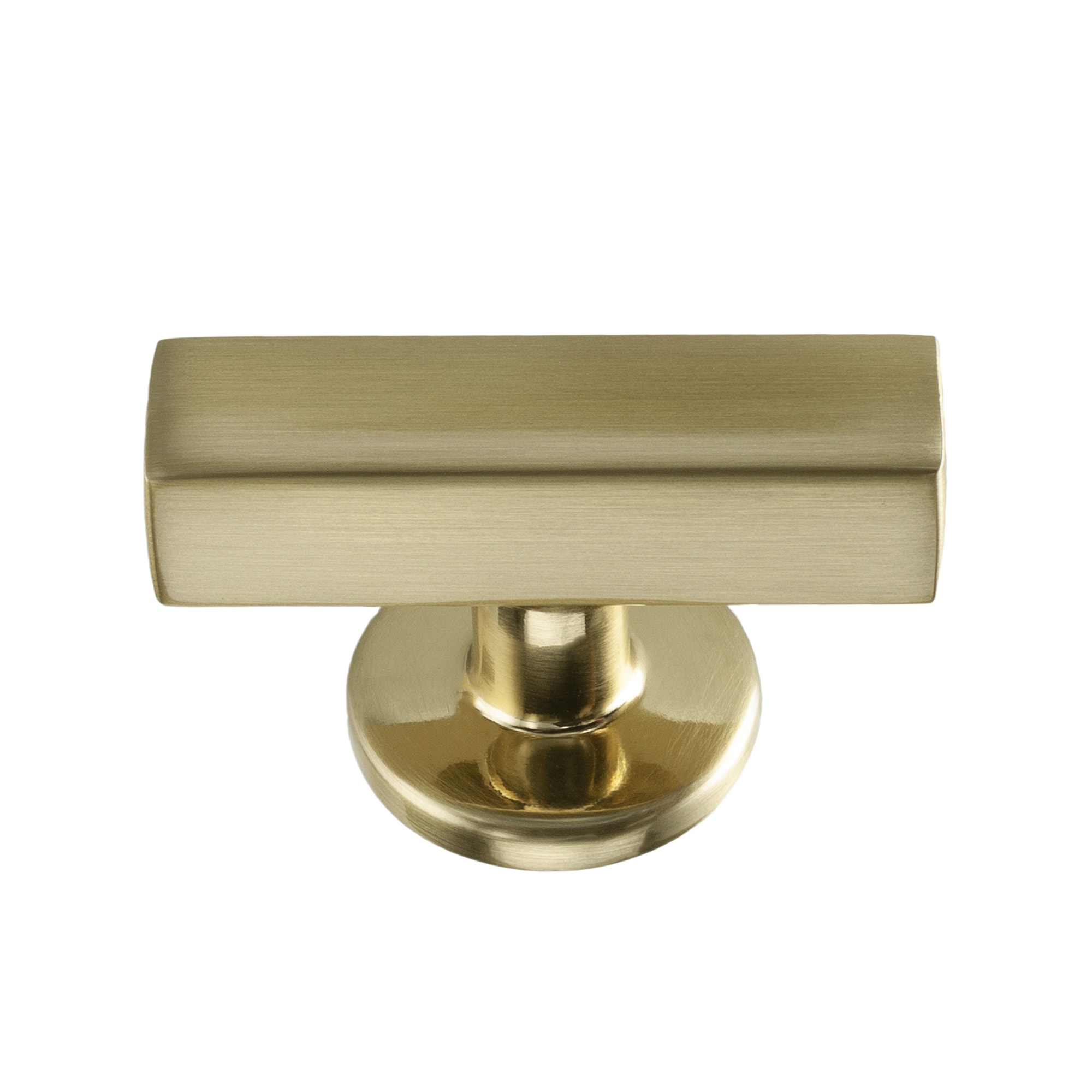 Flynn Satin Brass Modern T-Handle Bar Knob