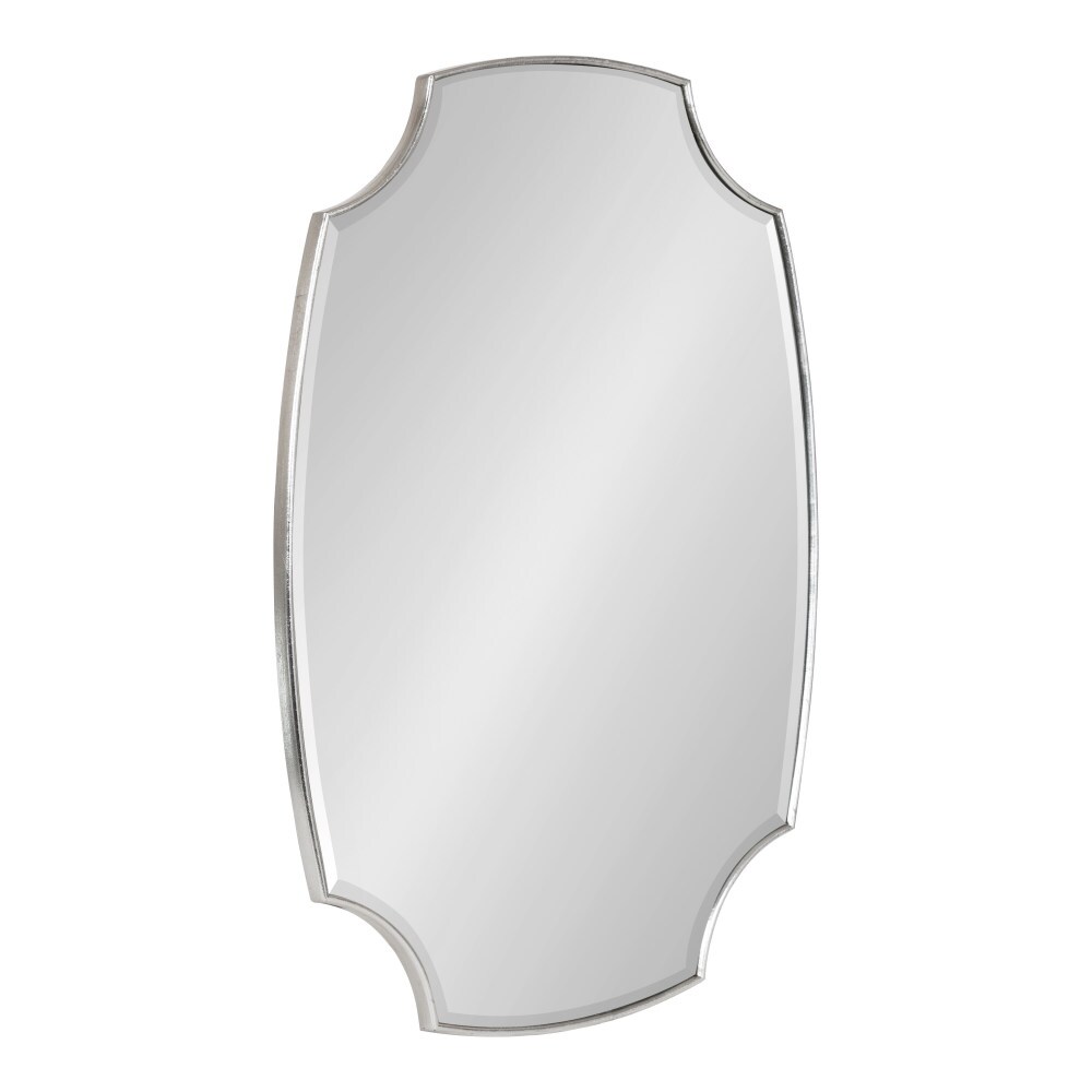 Kate and Laurel 20.00-in W x 30.00-in H Oval Silver Framed Wall Mirror