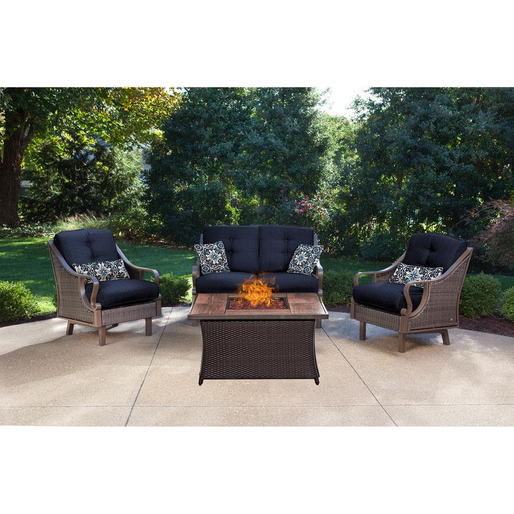 Hanover VEN4PCFP-NVY-WG Patio-Conversation-Sets - View #8