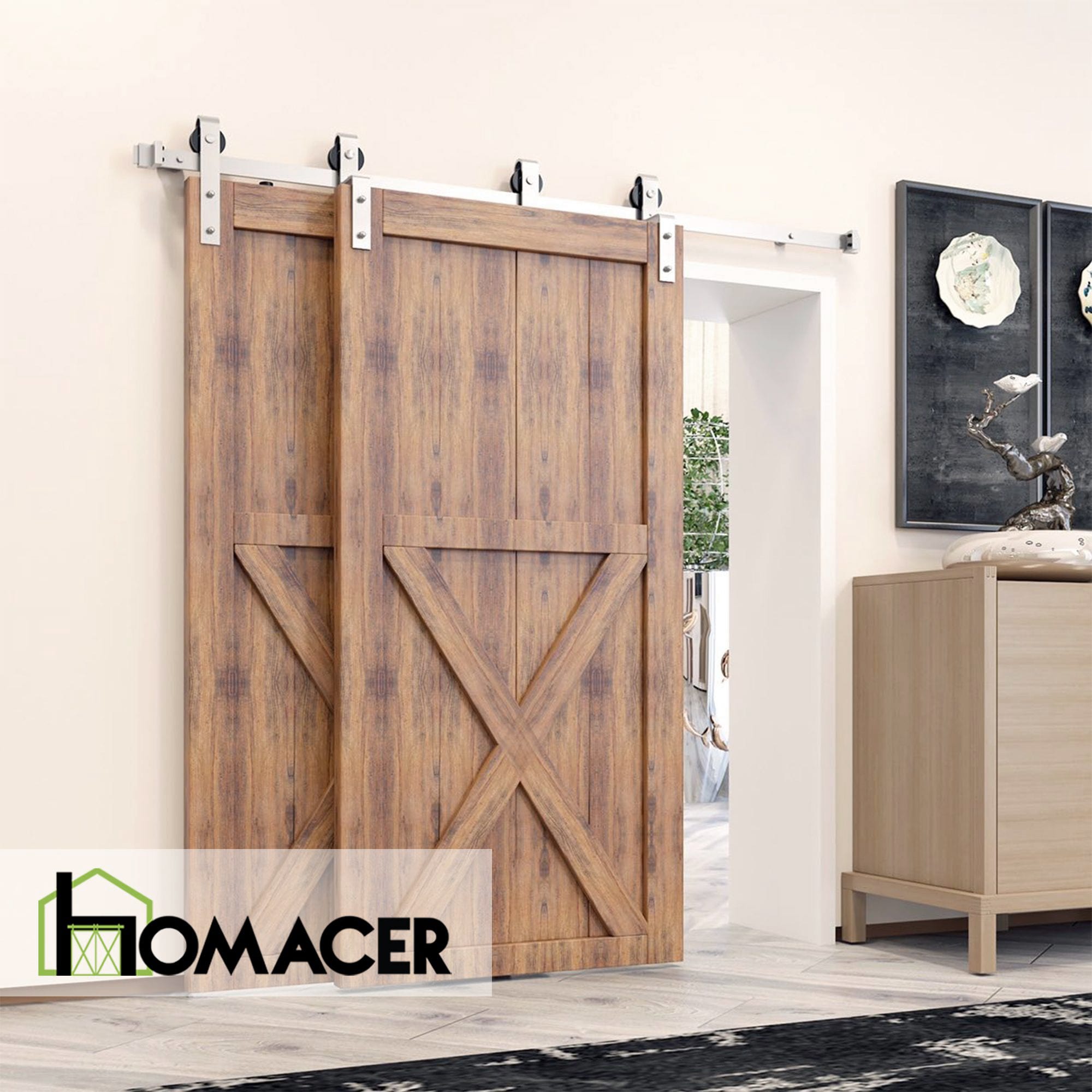 HOMACER YT5DNZ072C Barn-Door-Roller-Kits - View #2