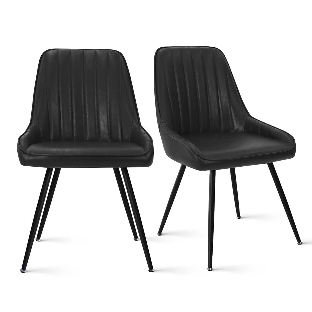 Maison Boucle BOSTON-BLACK-2 Dining-Chairs - View #2