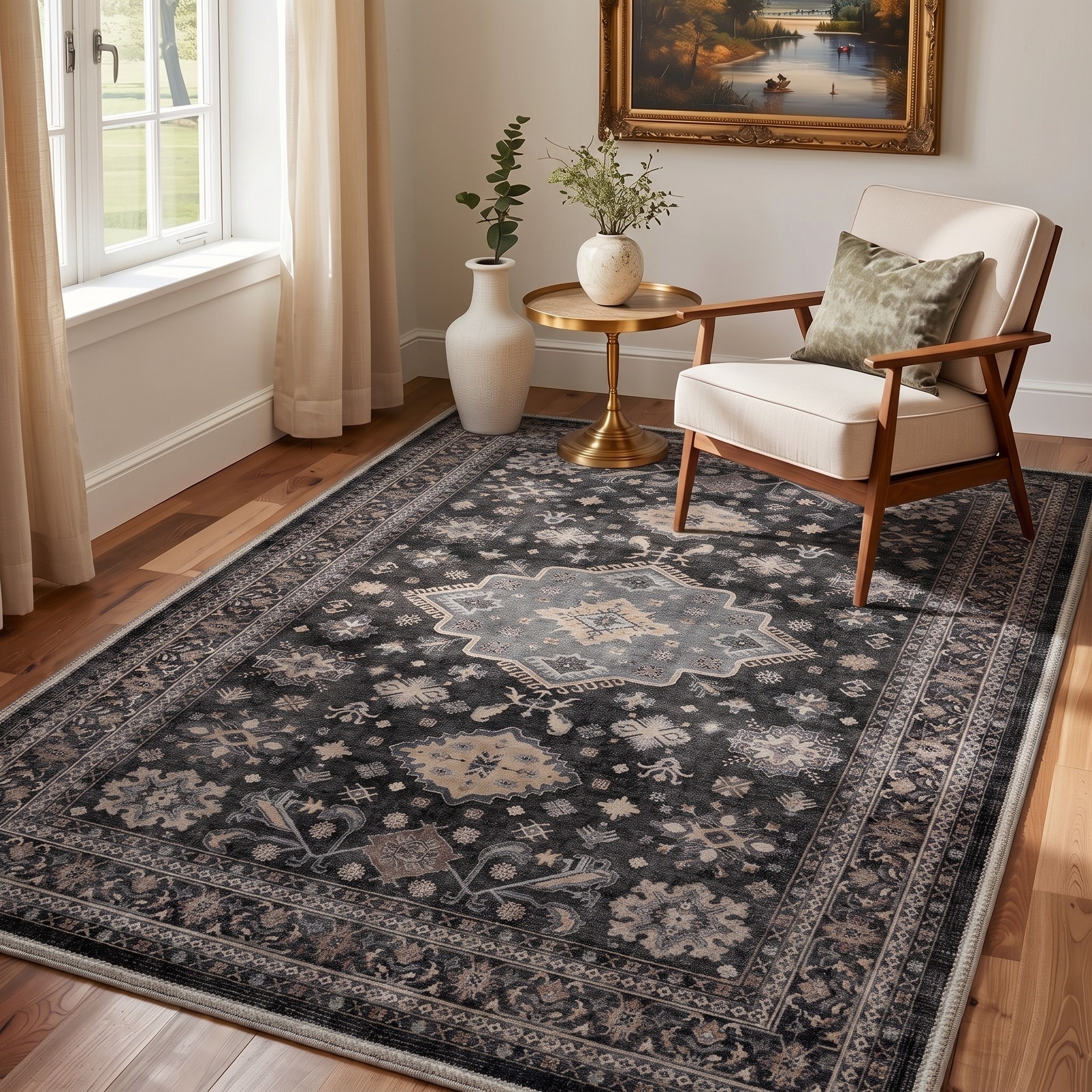 BAVNI ARP1546-BLACK-2X7 rugs - View #4
