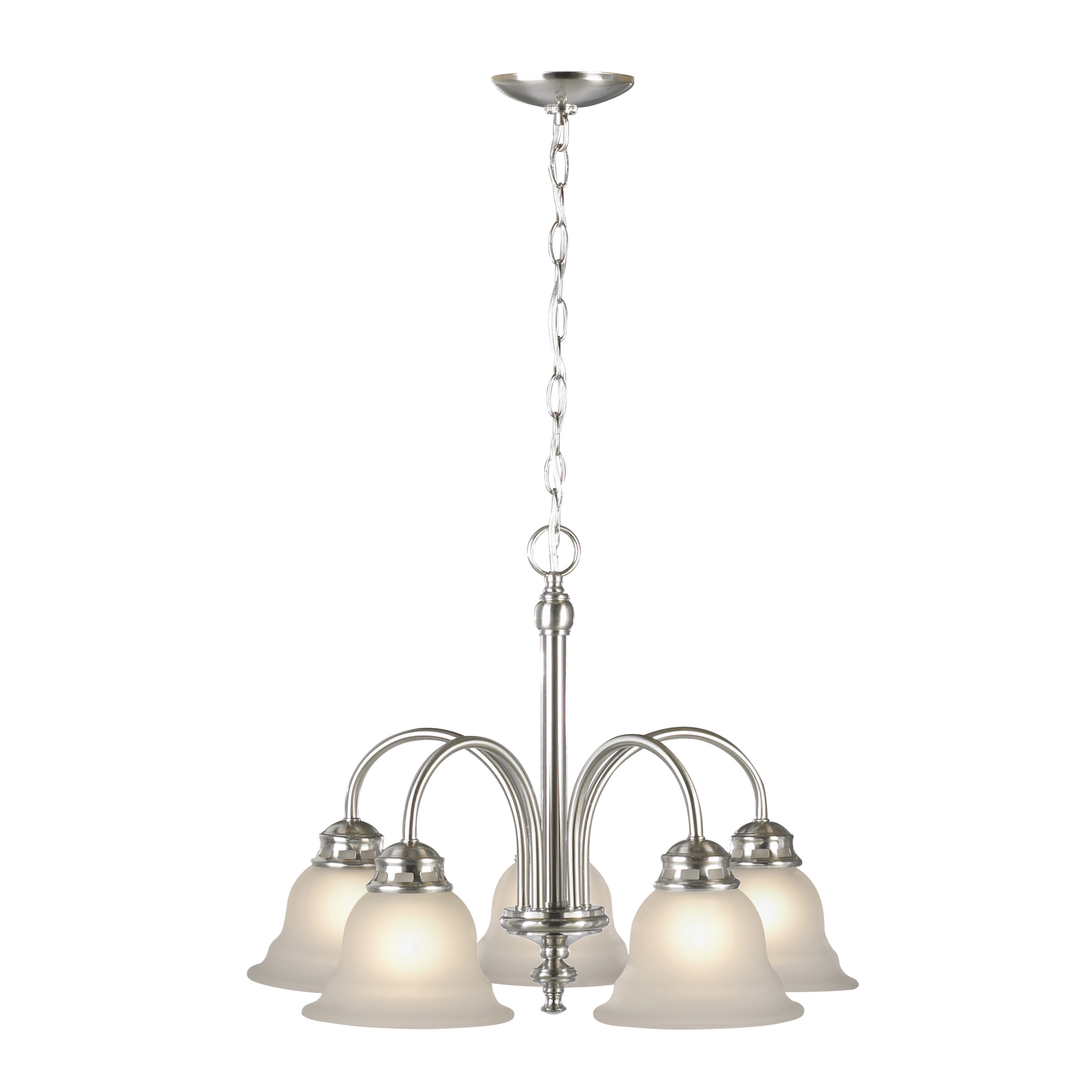 Project Source Fallsbrook 5-Light Brushed Nickel Traditional Dry 