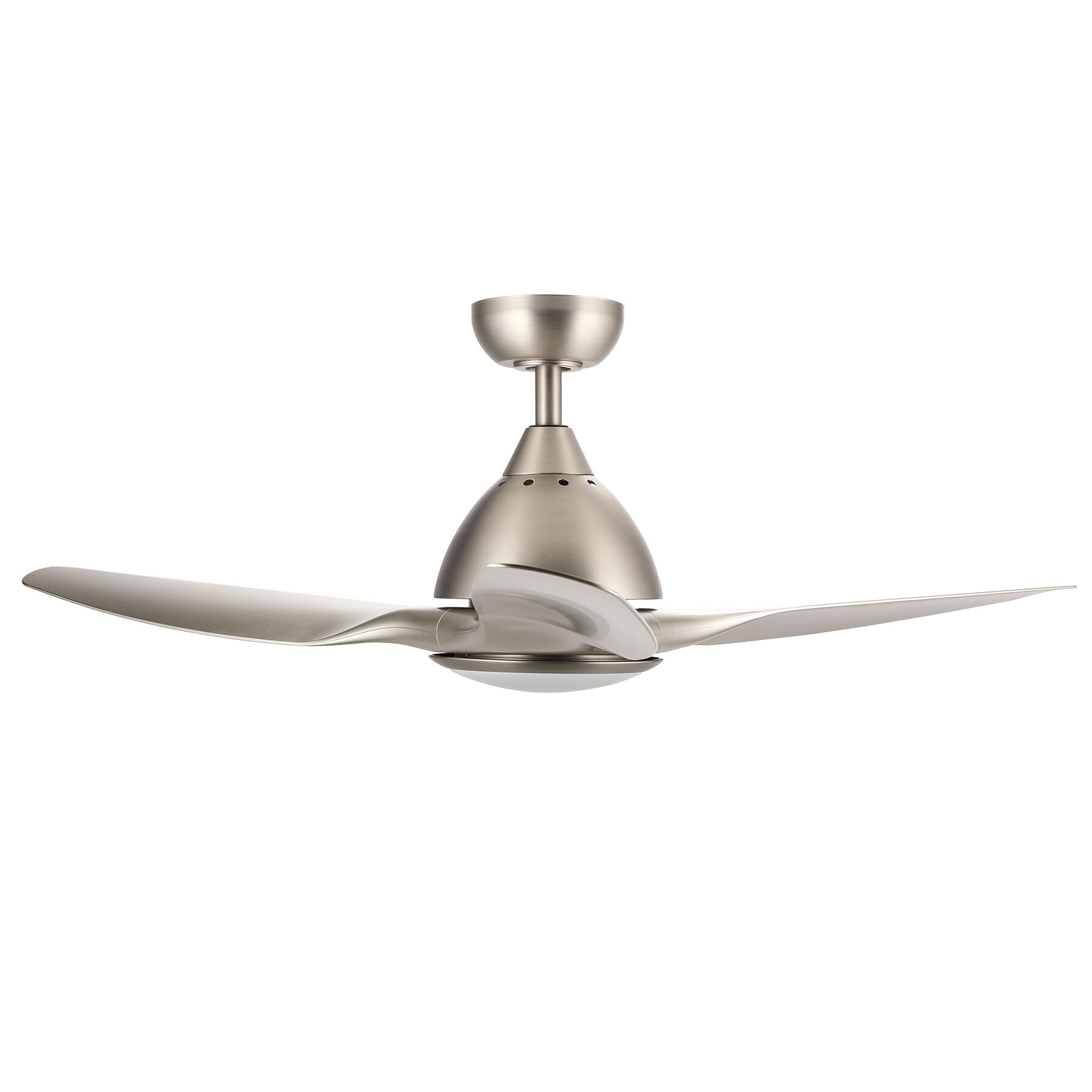 CO-Z 52-in Brushed Nickel Color-changing Indoor Propeller Ceiling Fan ...