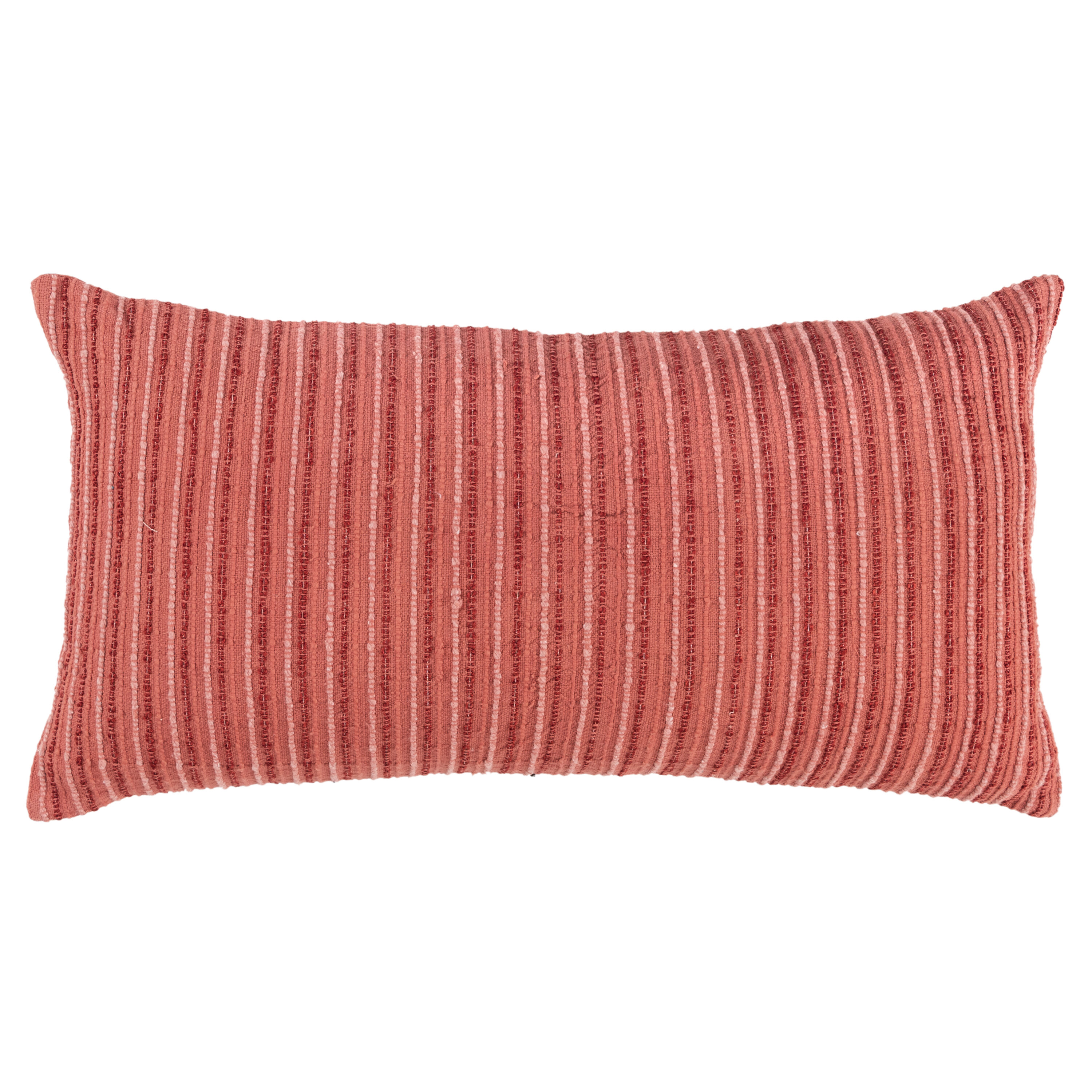 Poly Filled Pillow 14-in X 26-in Terra Cotta 100% Cotton Indoor Decorative Pillow in Red | - Rizzy Home PILT20188CQ001426