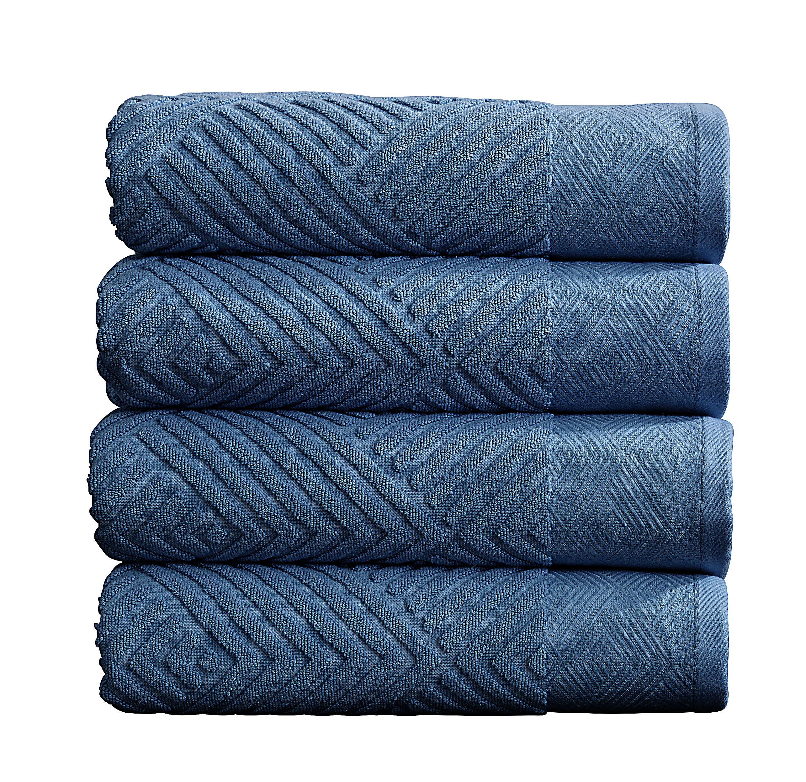 Diamond Jacquard 6 Piece Bath Towel Set Lagoon