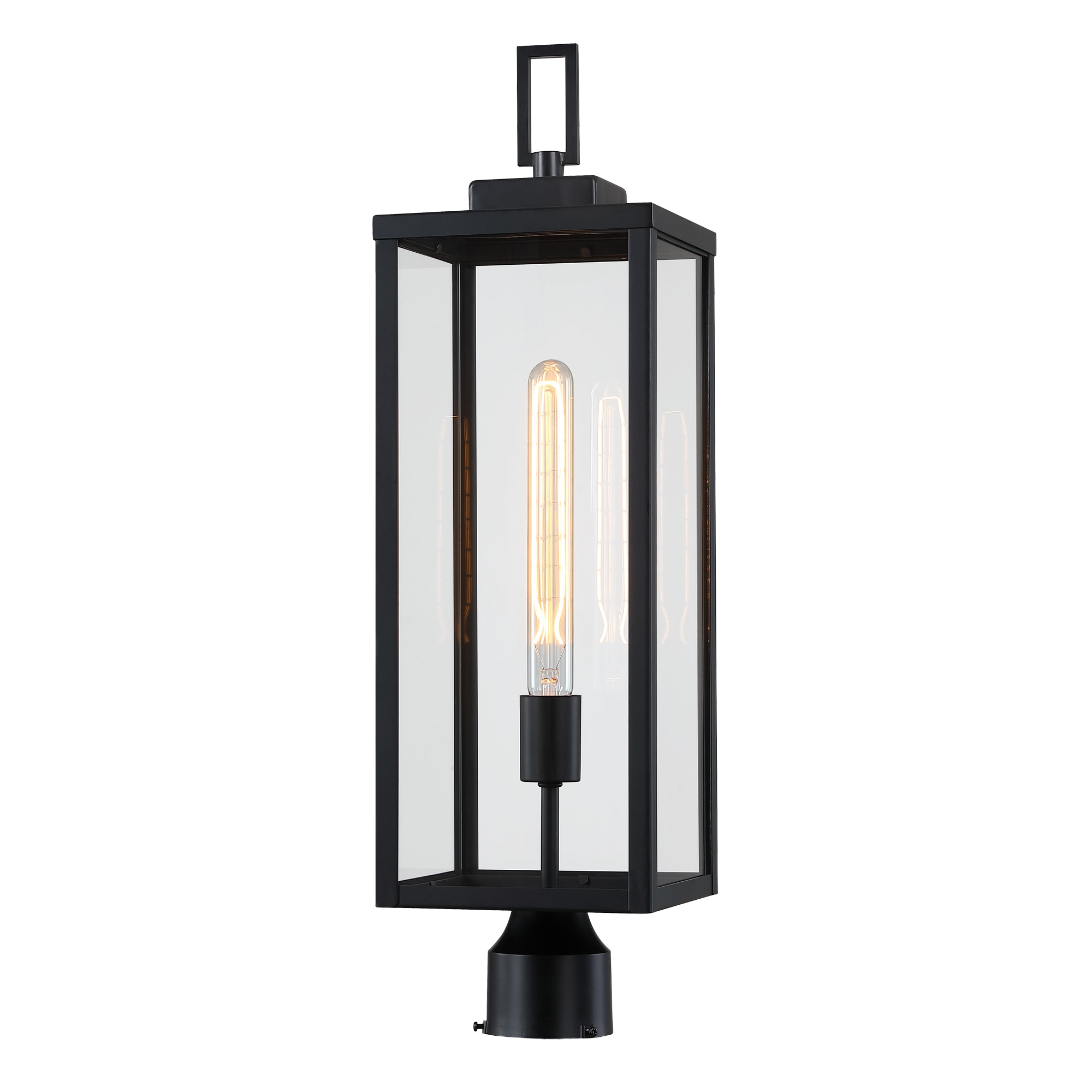Hukoro FAL-US-OD-155-BK 28-in Matte Black Modern/contemporary Outdoor Light post lantern