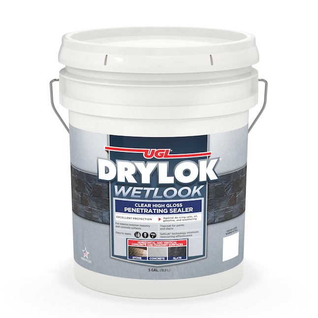 DRYLOK DRYLOK WetLook Sealer - 5 Gal. in the Concrete Stains