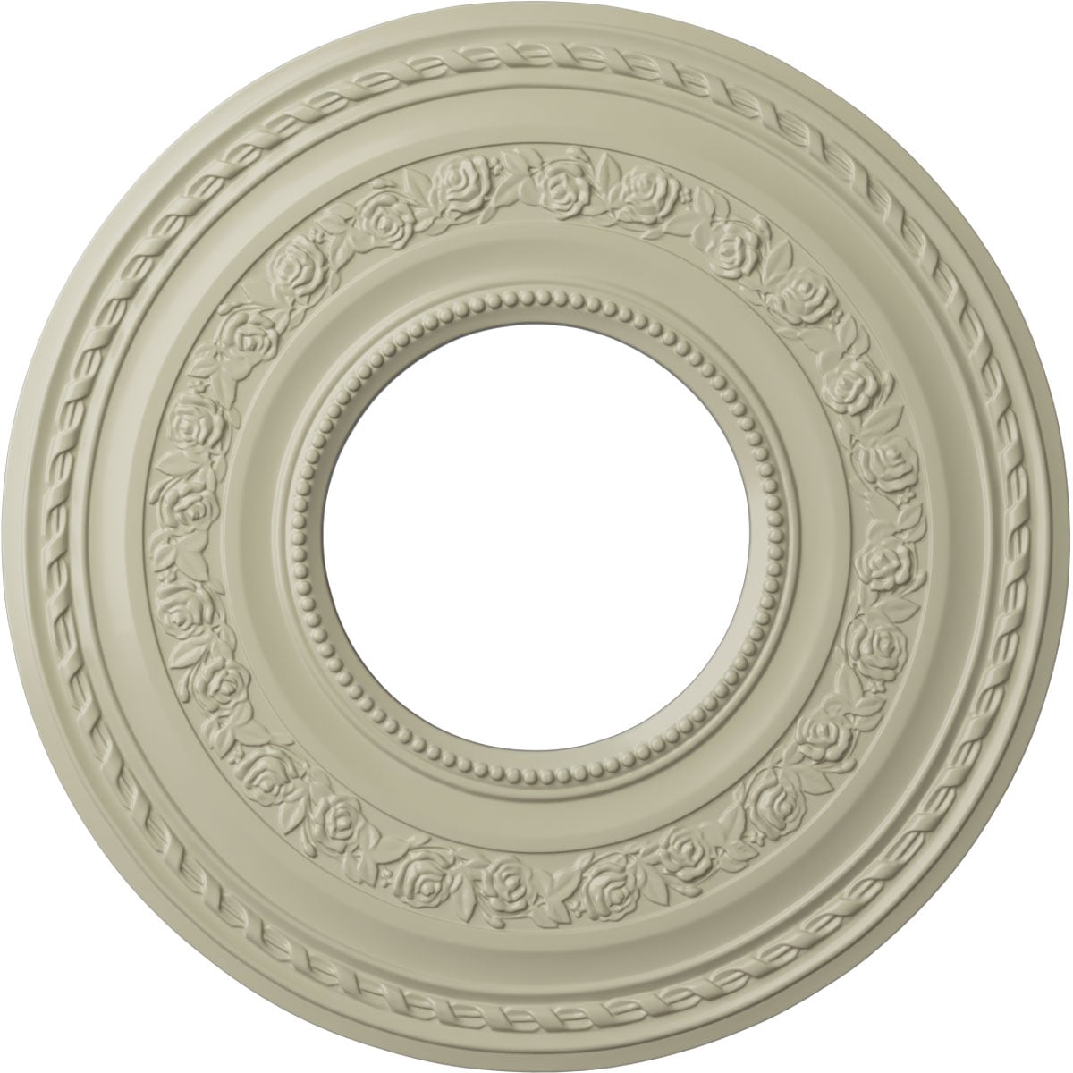 Ekena Millwork CM29ATCYF Anthony 29.375-in W x 29.375-in L Painted Clear Yellow Polyurethane Whole Ceiling Medallion