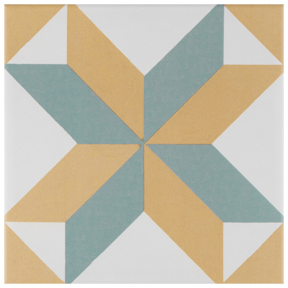Affinity Tile S1FRC8REVP Sample - Revival Pattern 8-in x 8-in Matte Ceramic Patterned Floor and Wall Tile