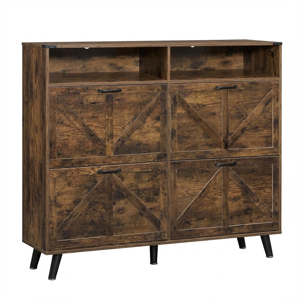 Garvee 4-Drawer Slim Flip Shoe Cabinet