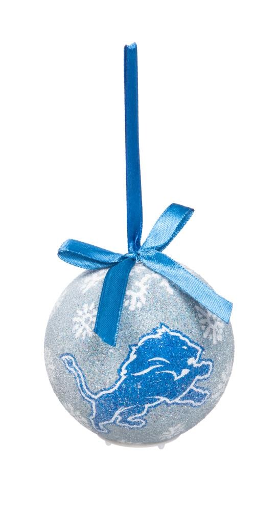 Detroit Lions Shatterproof BALLS Christmas Tree Holiday Ornaments Set 5  pack