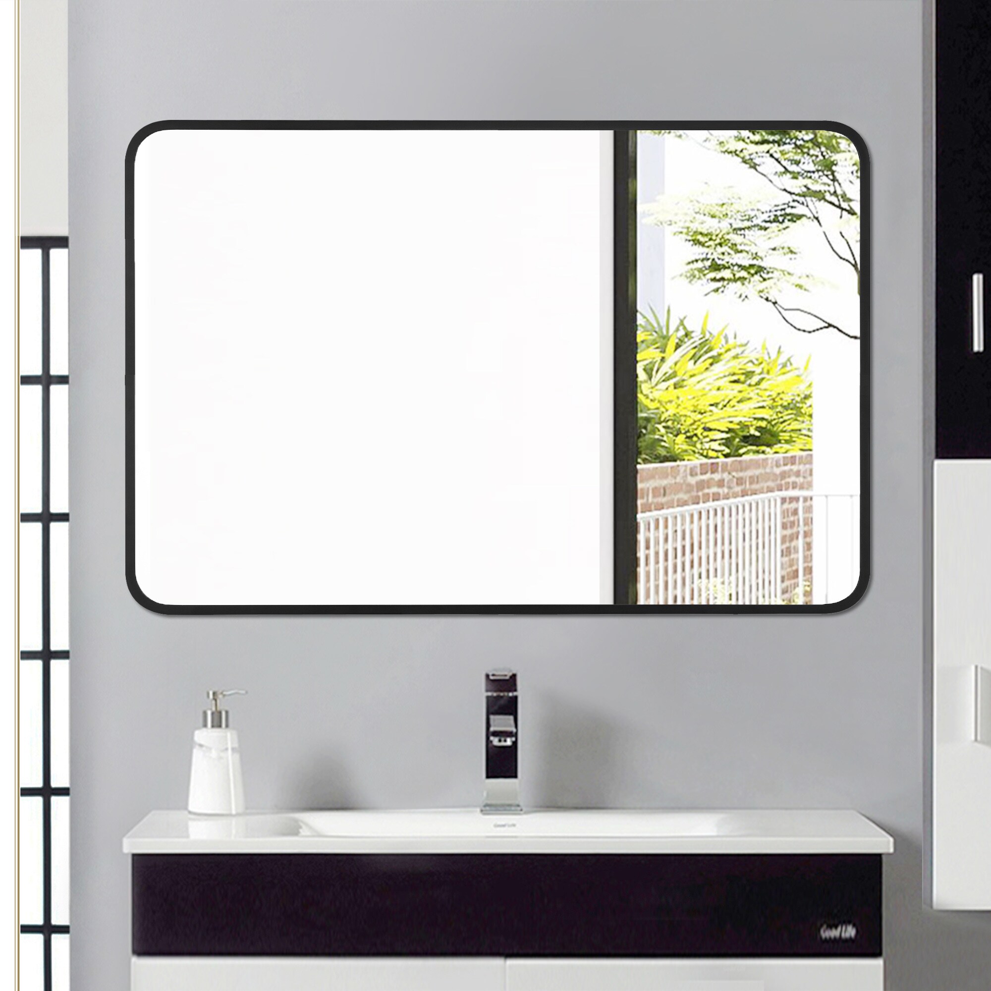 GETLEDEL MR-2705-BK Framed-Bath-Mirrors - View #8