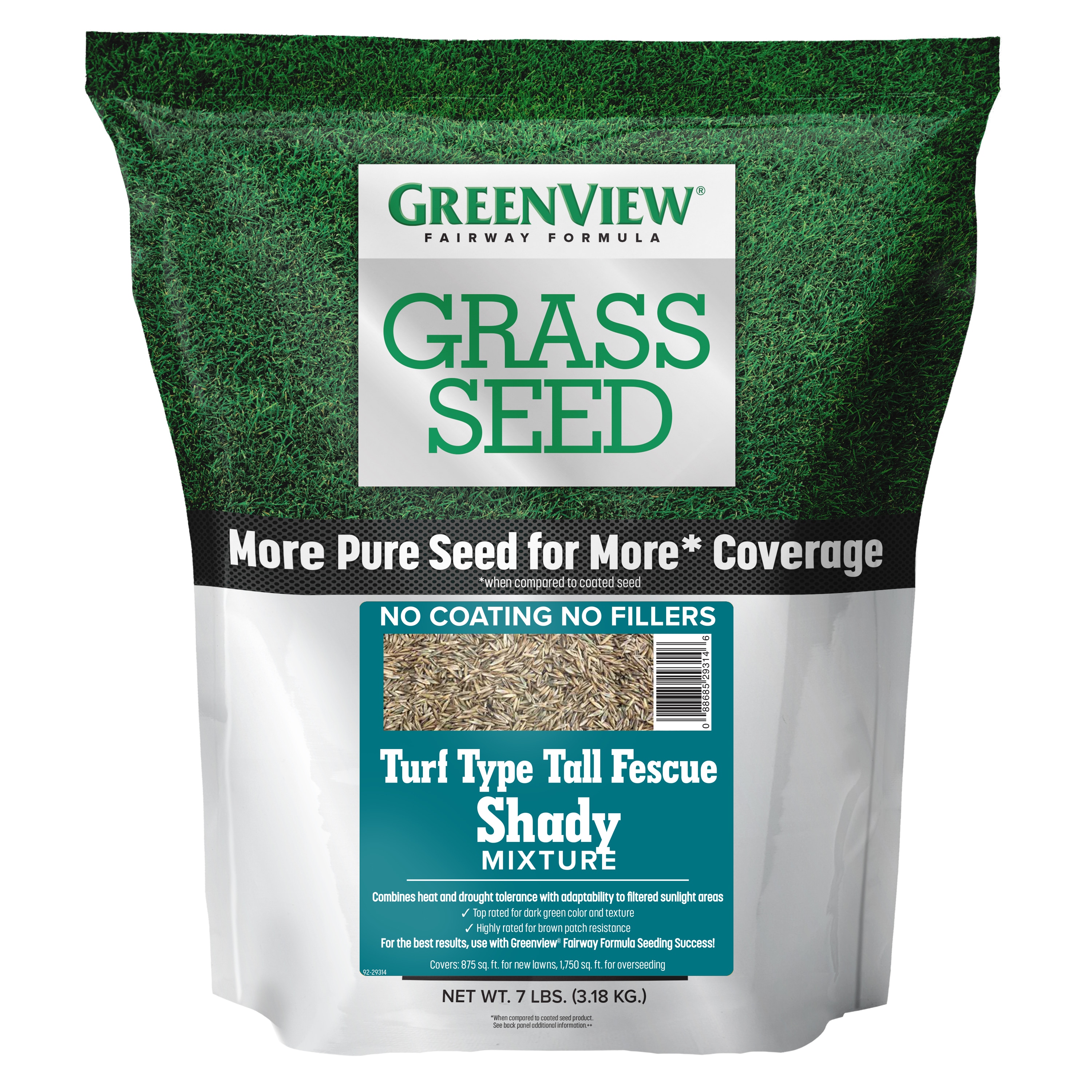 Greenview 2829350 Fairway Formula Turf Type Tall Fescue Shady 7-lb Natural Mixture/Blend Grass Seed
