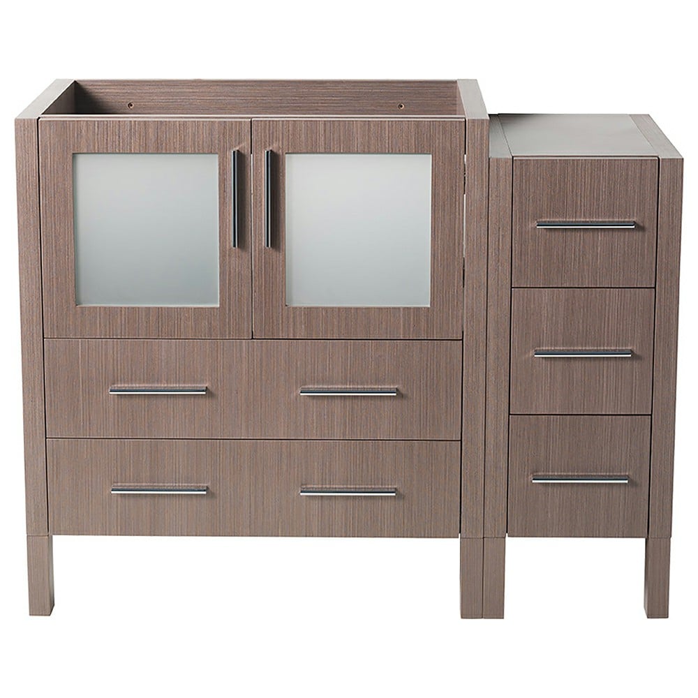 Fresca FCB62-3012GO Torino 42-in Gray Oak Bathroom Vanity Base Cabinet without Top