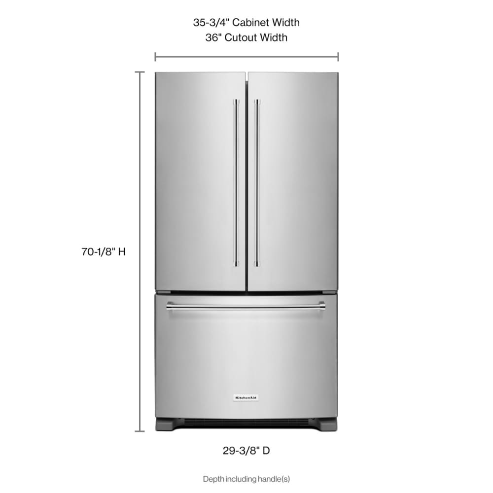 KitchenAid Counter-depth 20-cu ft French Door Refrigerator with Ice
