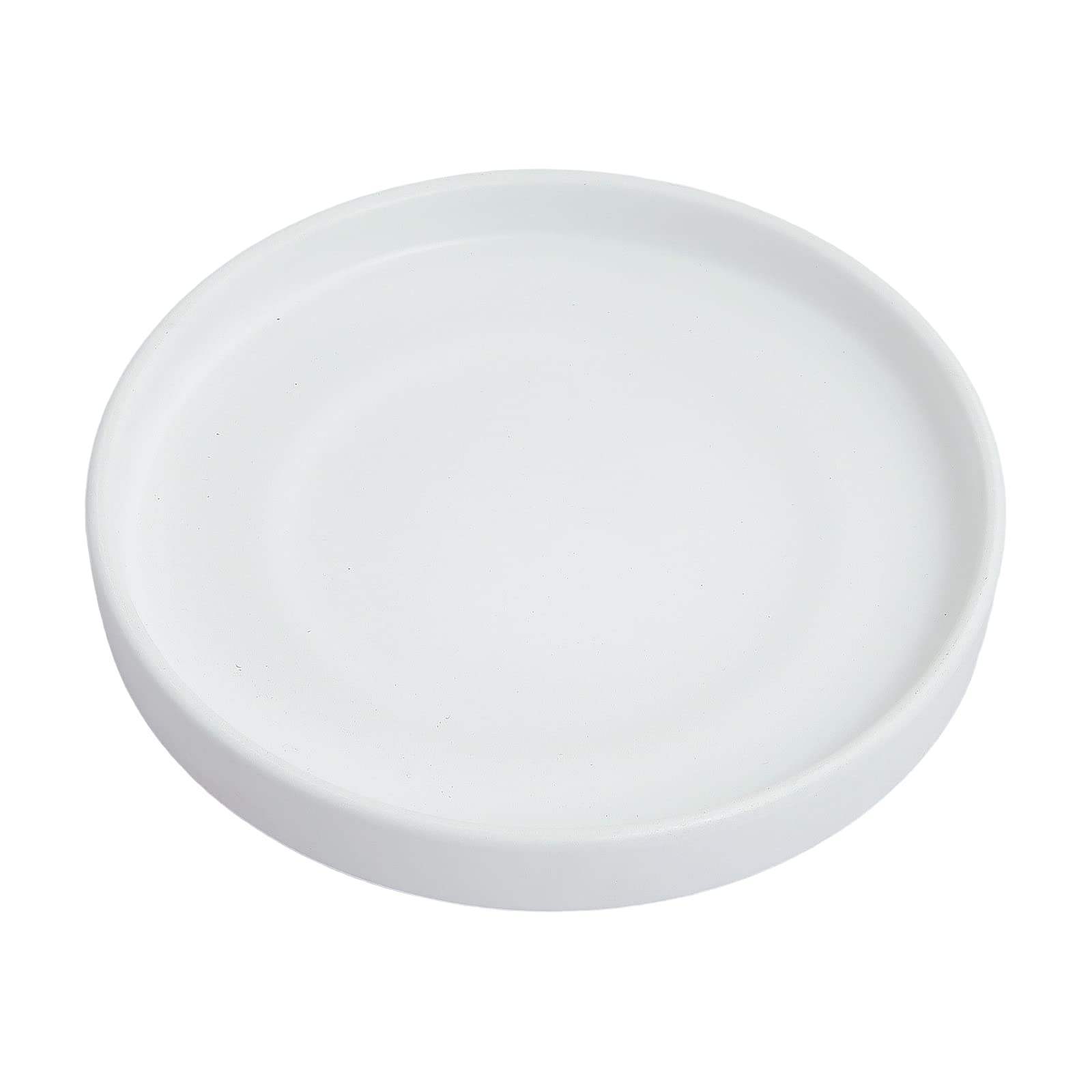 Aoibox -  15 in Matte White Ceramic Plant Coaster Mat with Drainage Tray for Indoor and Outdoor P...