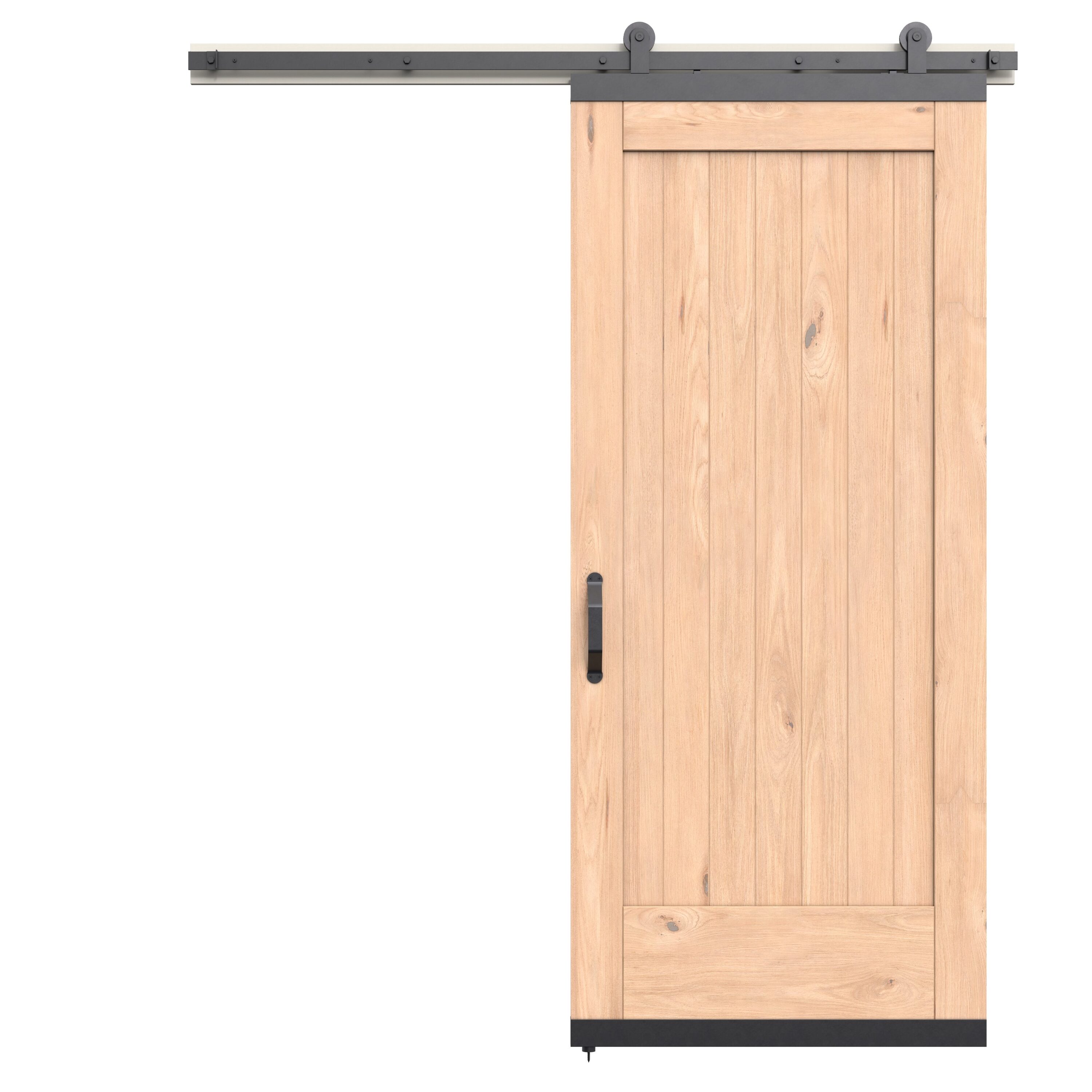 JELD-WEN LOWOLJW248000076 36-in x 80-in Unfinished Unfinished Plank White oak Wood Solid core Single Barn Door (Hardware Included)